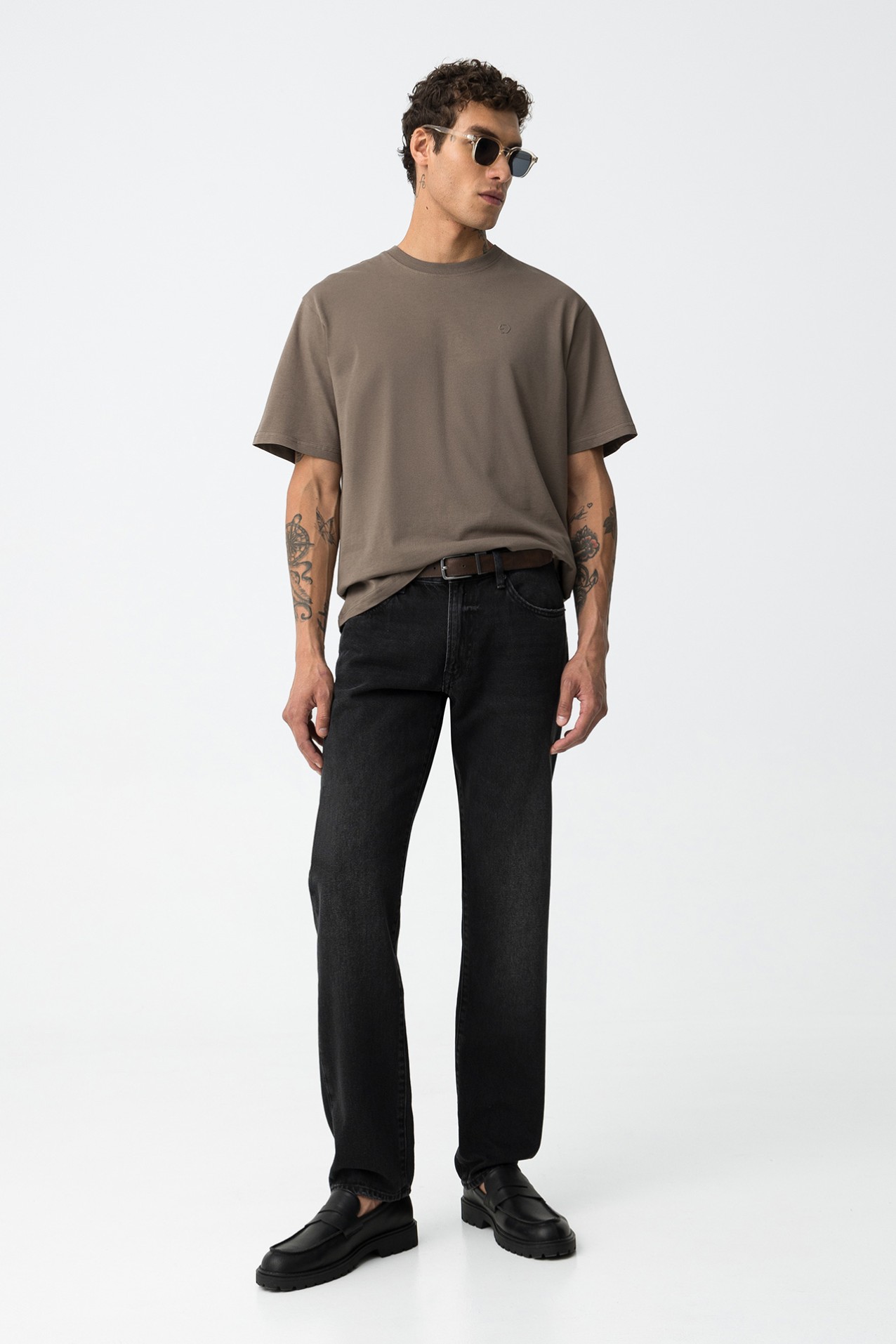 T-shirt Relaxed Castanho