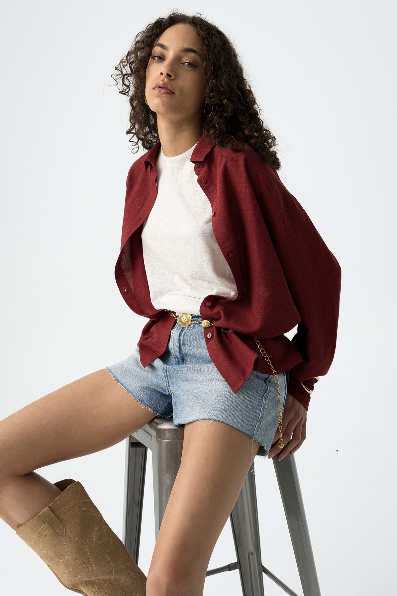 Relaxed Linen Blend Shirt