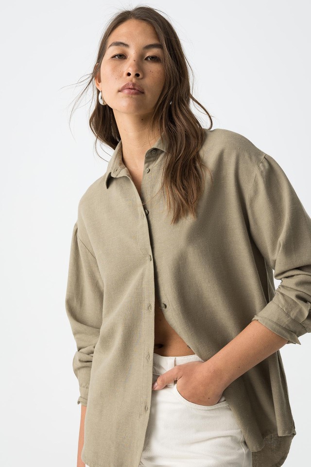 Casual Green Long Sleeve Shirt