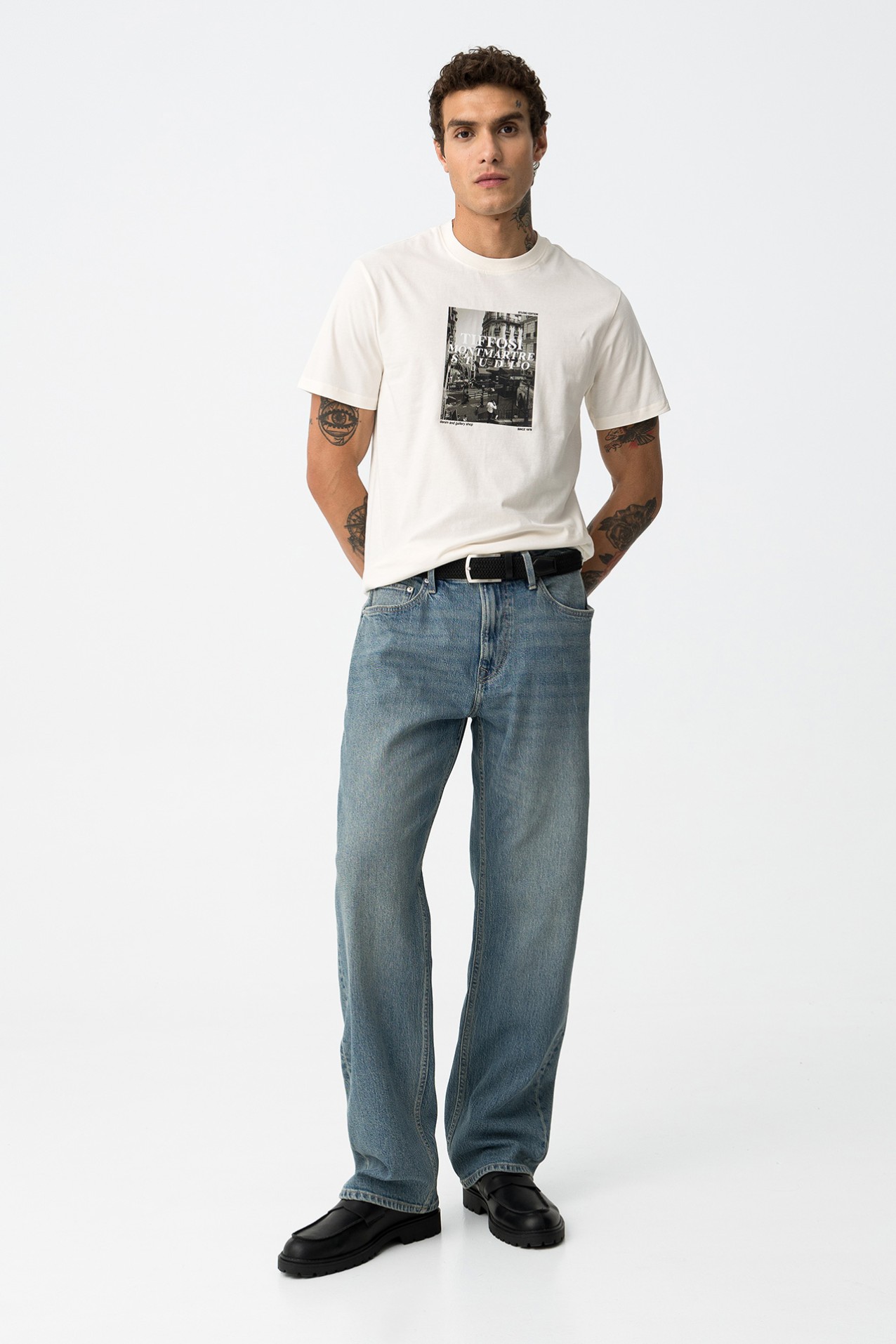 T-Shirt Com Fotografia Estampada