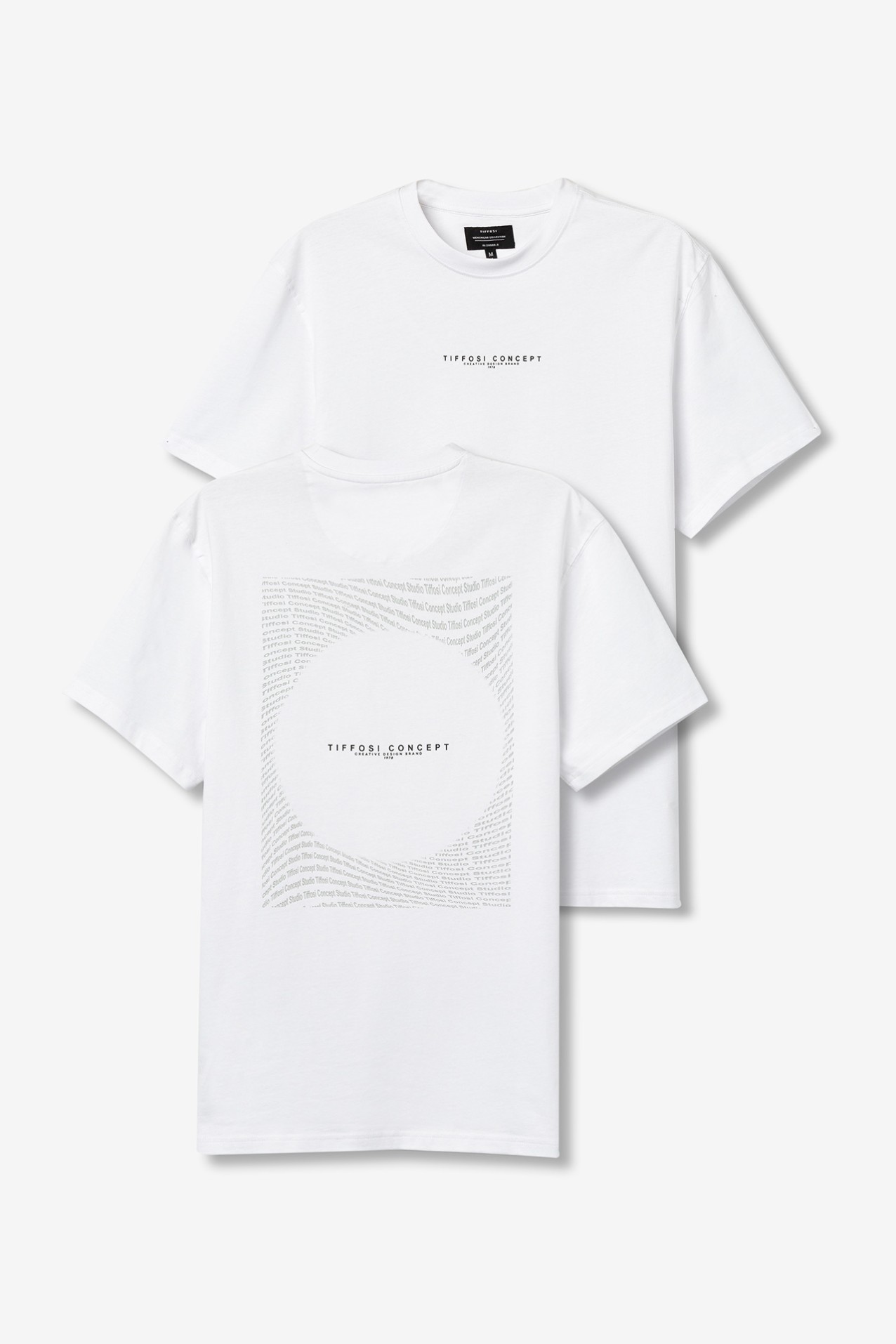 White Printed Back T-shirt