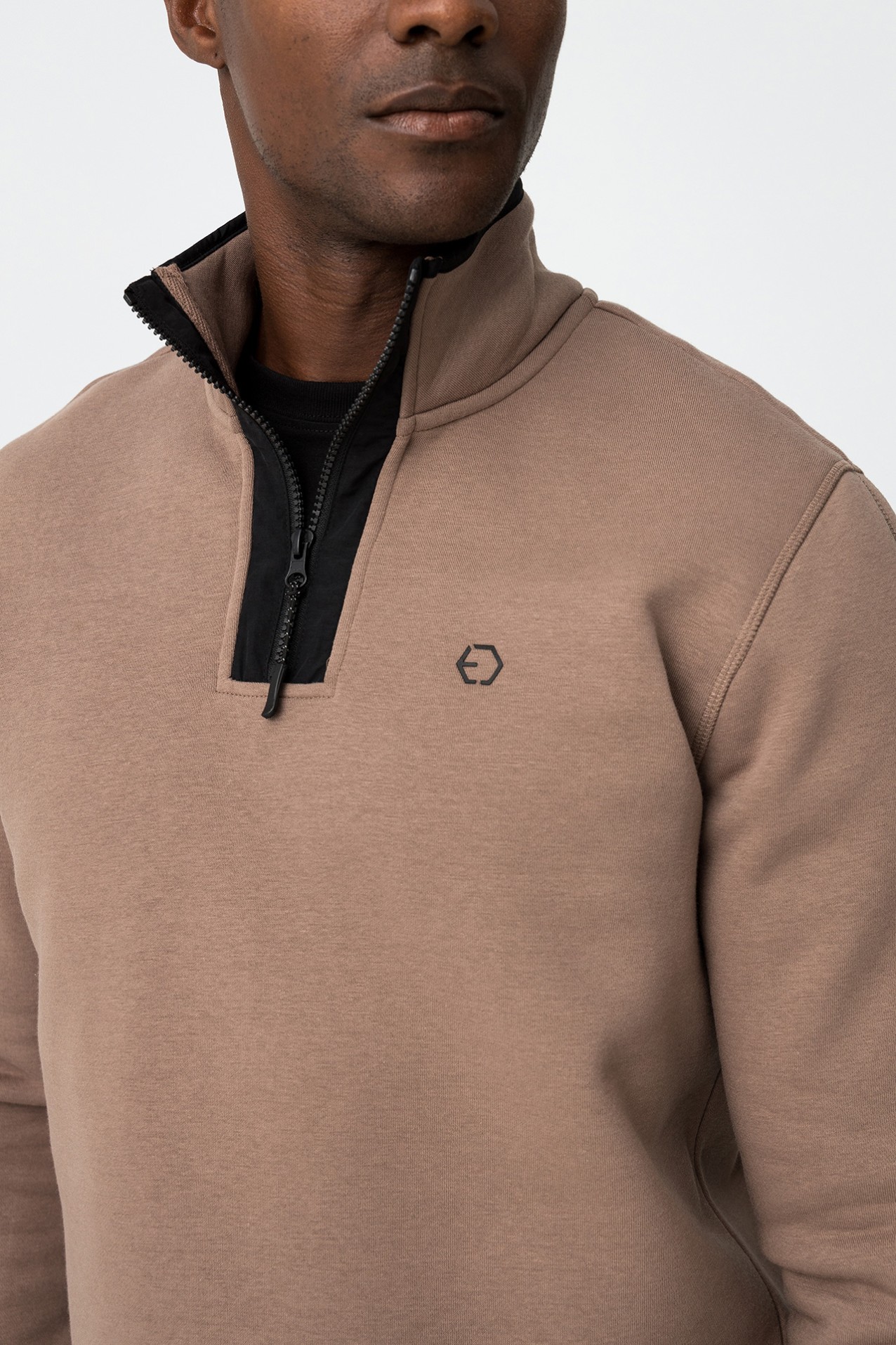 Sudadera Combinada Con Cremallera