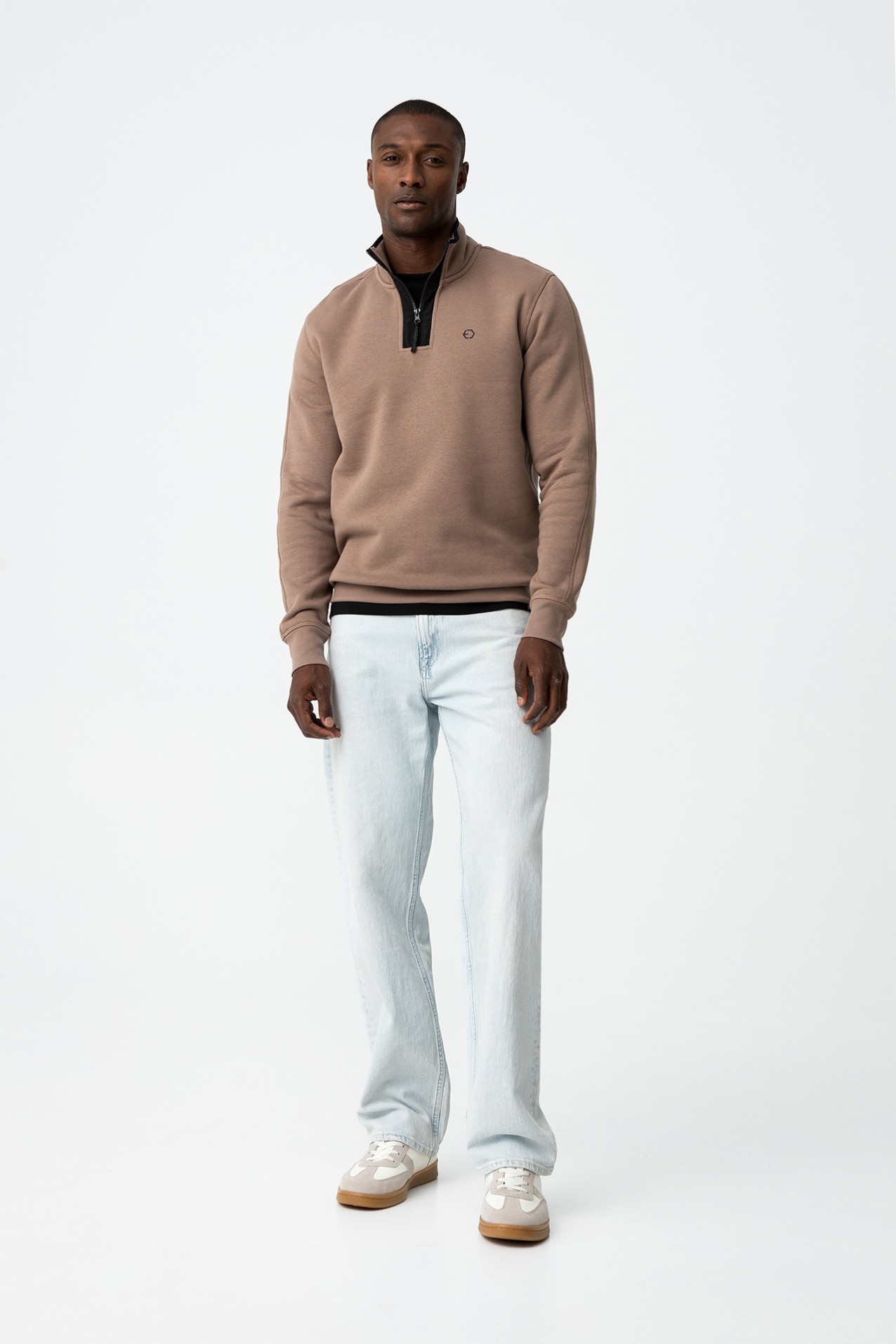 Sudadera Combinada Con Cremallera