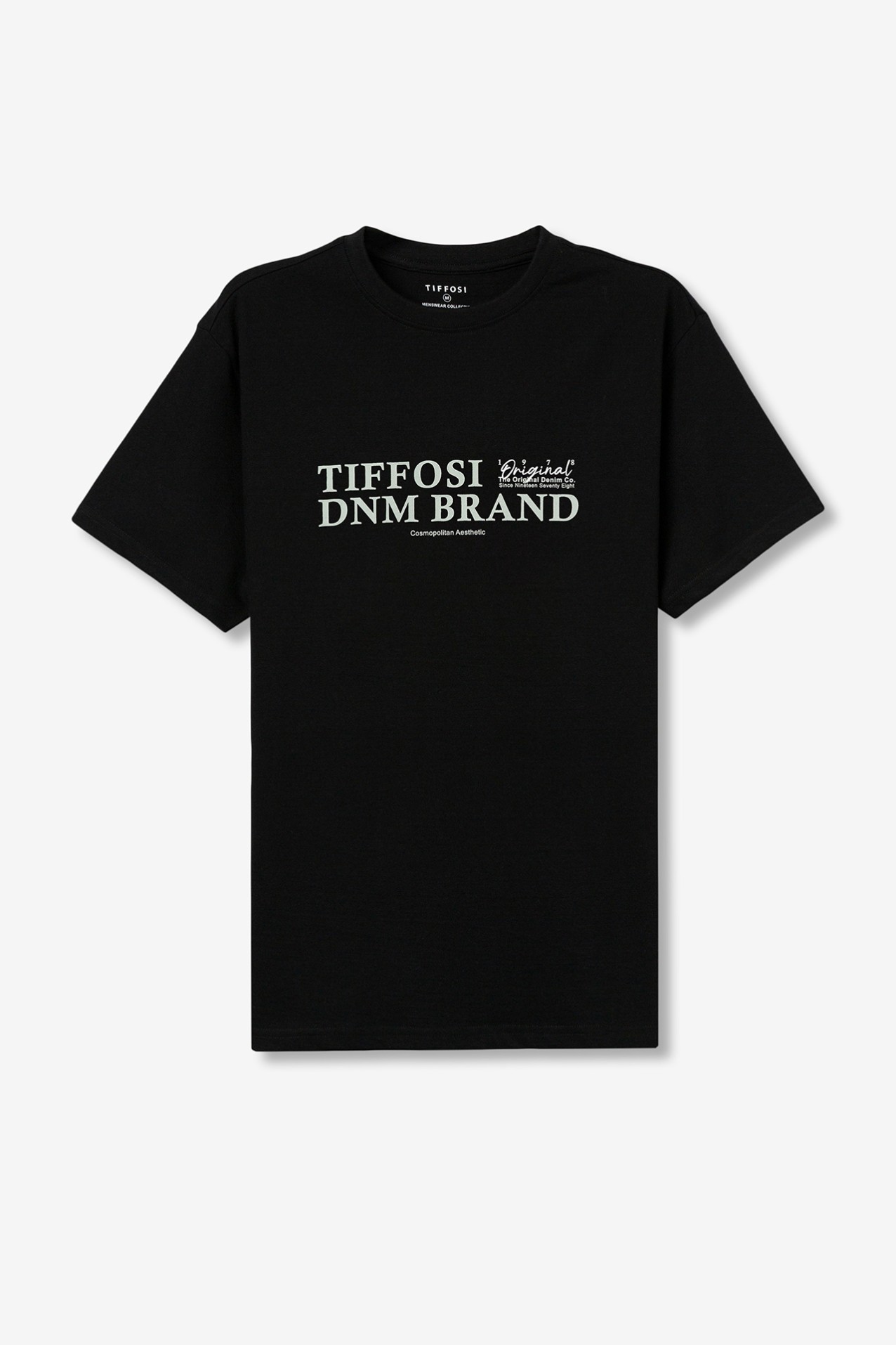 Black Printed Cotton T-Shirt