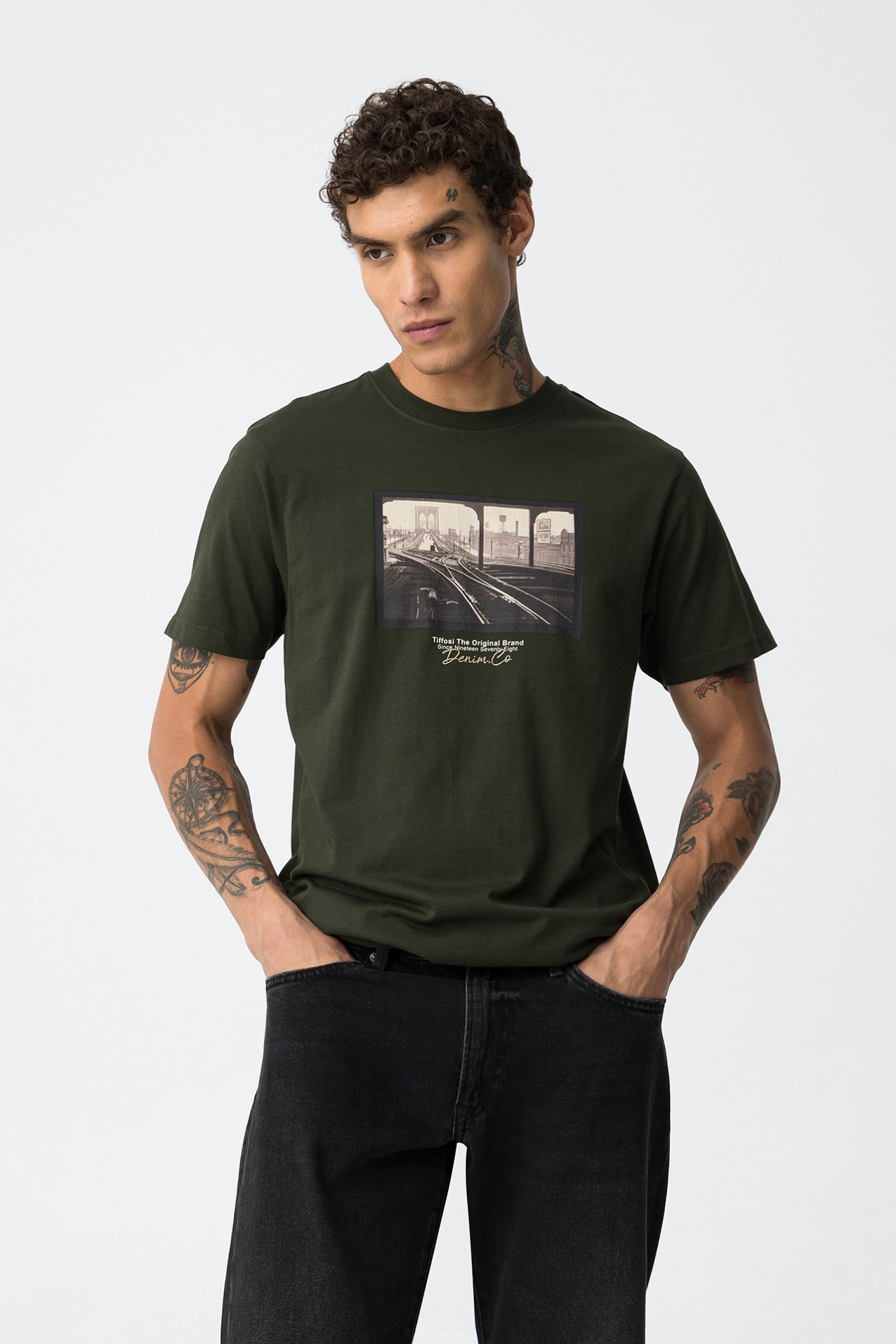 Dark Green Graphic Tee