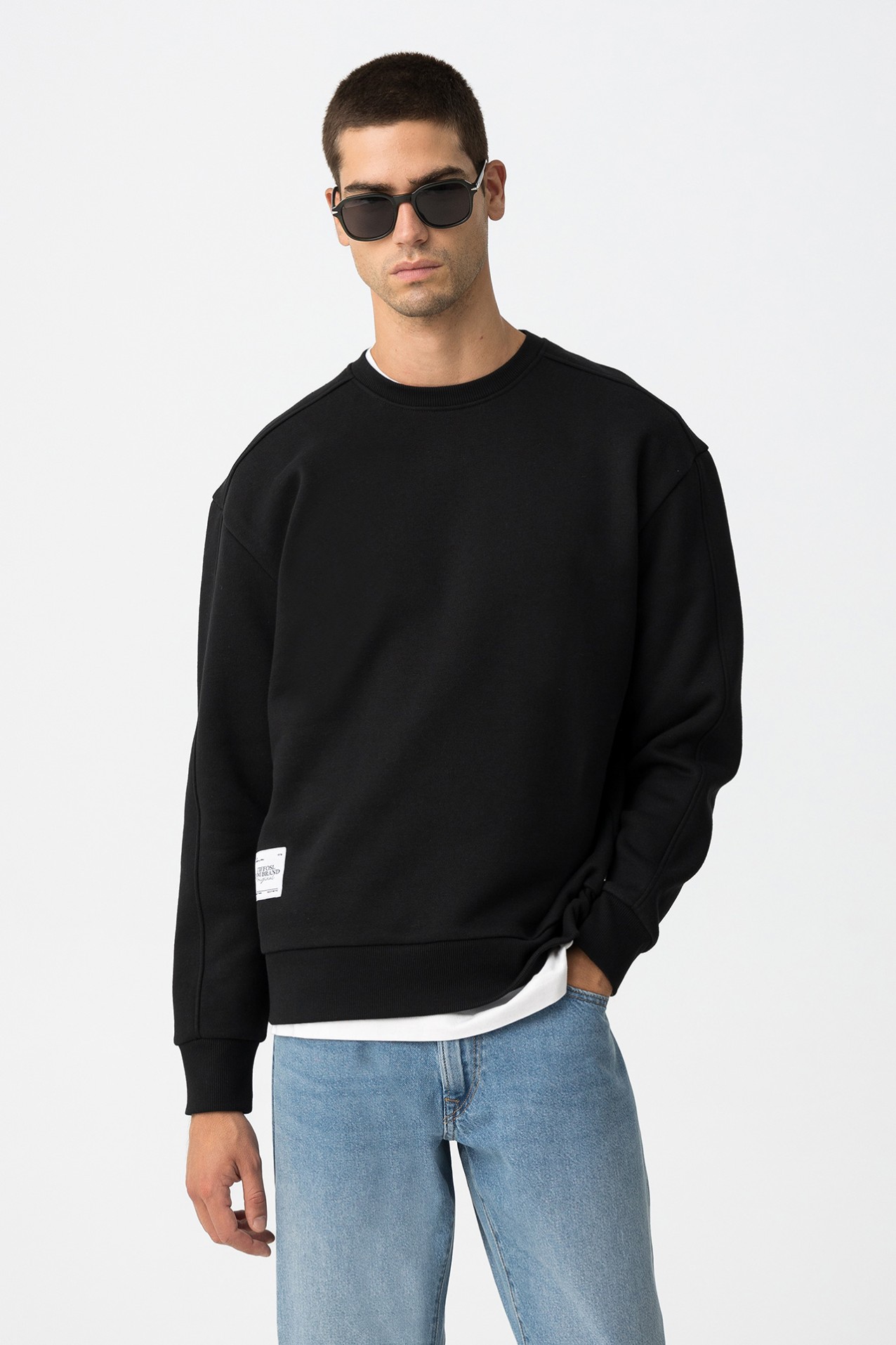 Sweatshirt Relaxed Com Patch