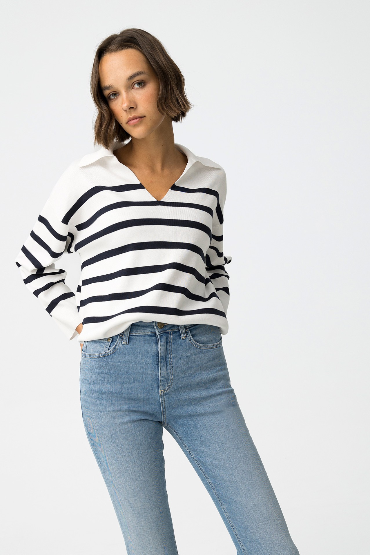 Striped Knit Sweater