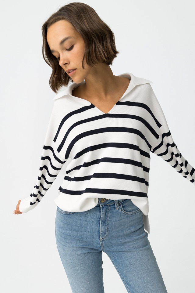Striped Knit Sweater