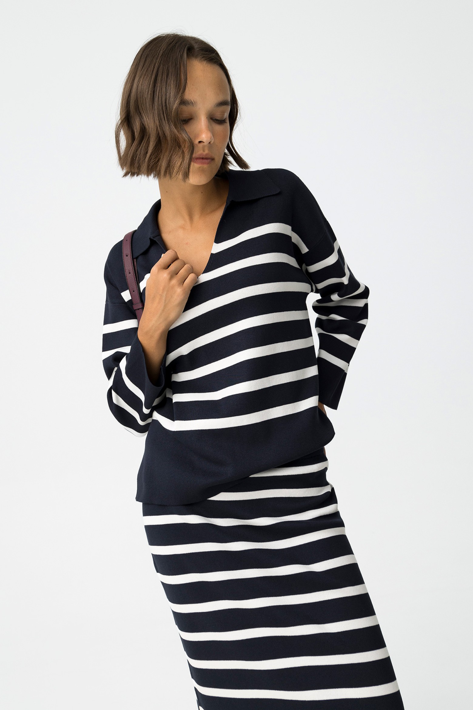 Striped Relaxed Knit Sweater