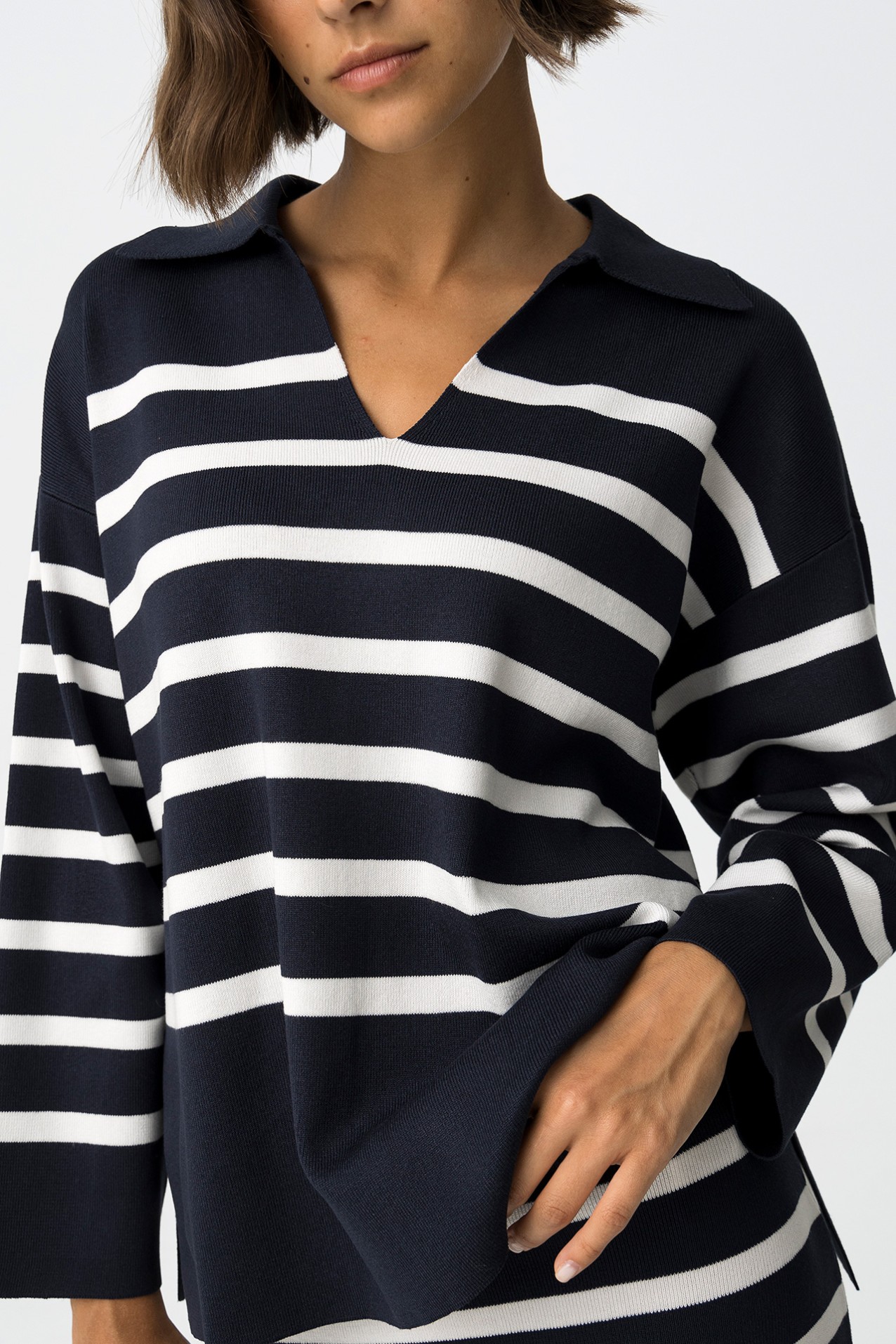Striped Relaxed Knit Sweater