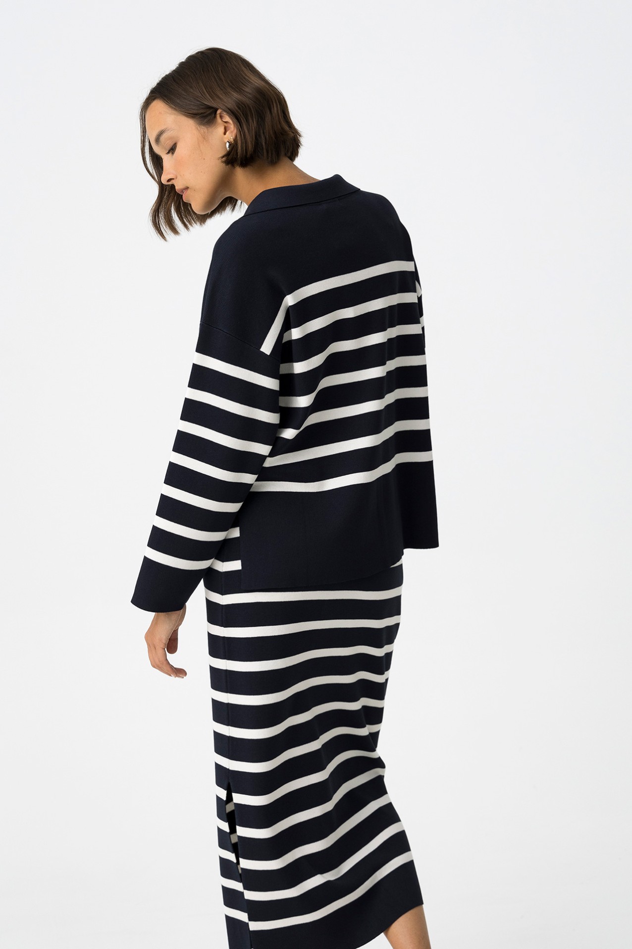 Striped Relaxed Knit Sweater