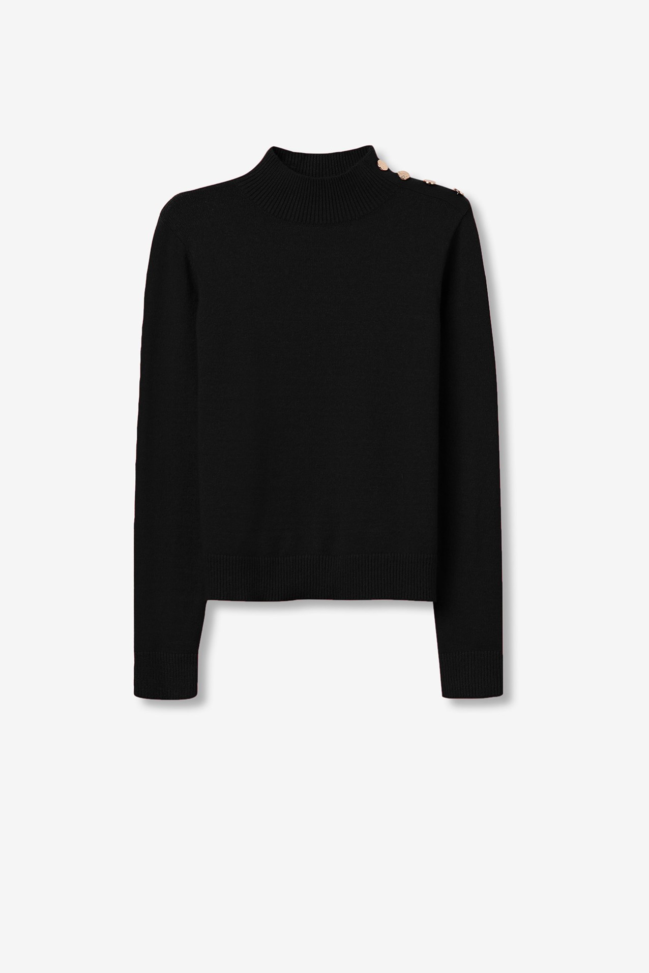 Slim Fit Sweater with Buttons