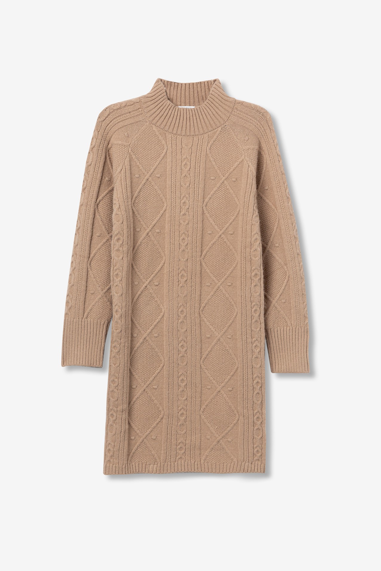 Slim cable knit dress