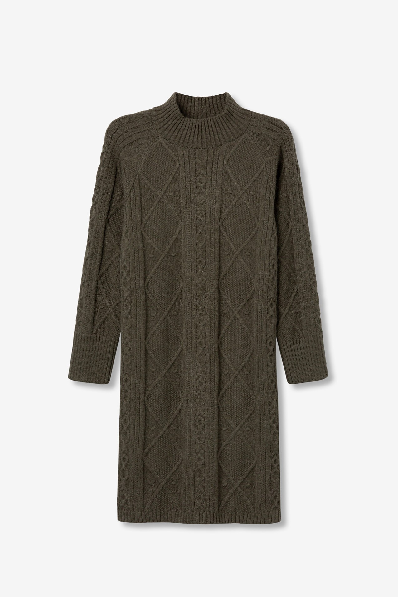 Slim cable knit dress