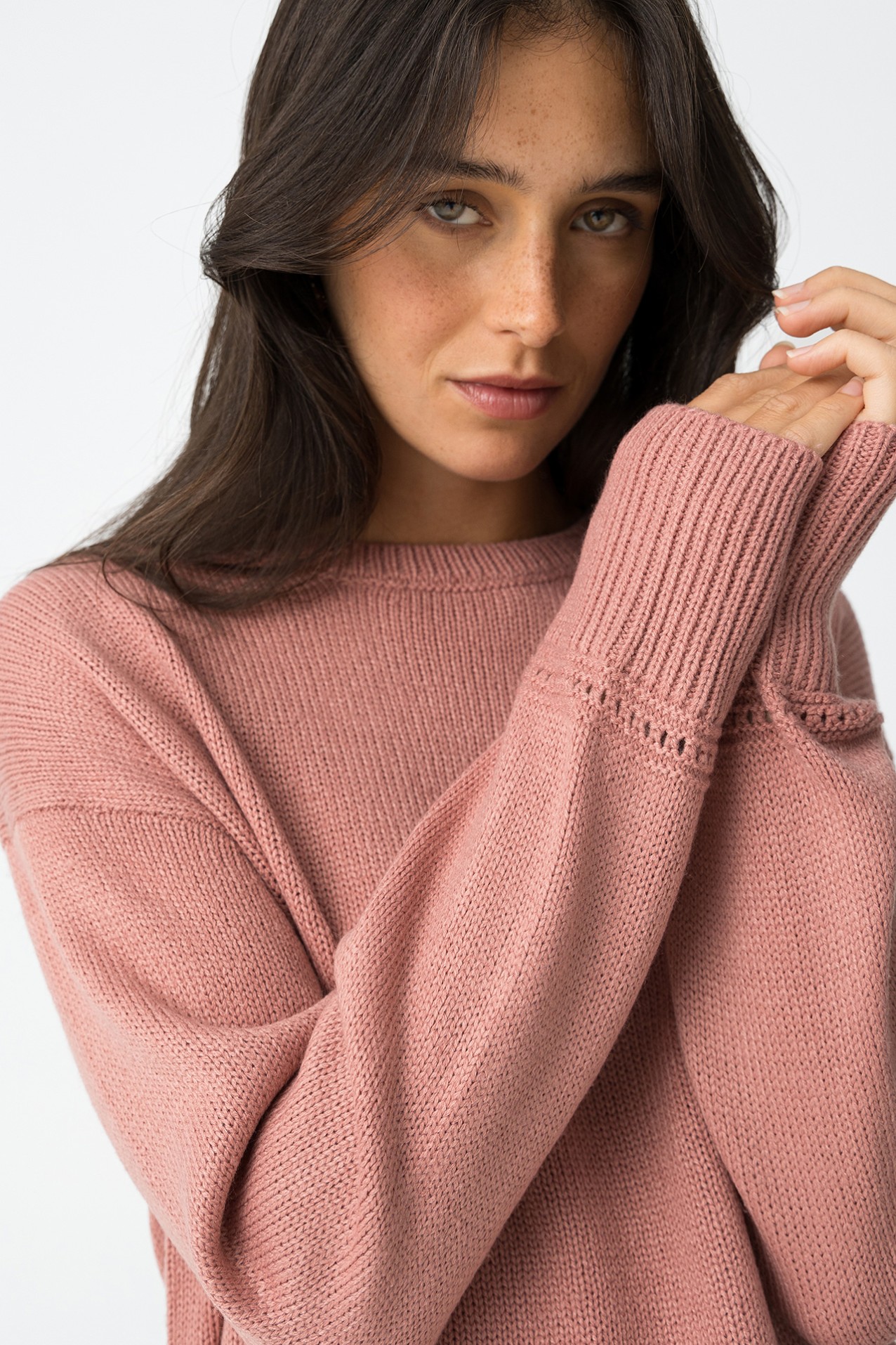 Perforated Detail Sweater