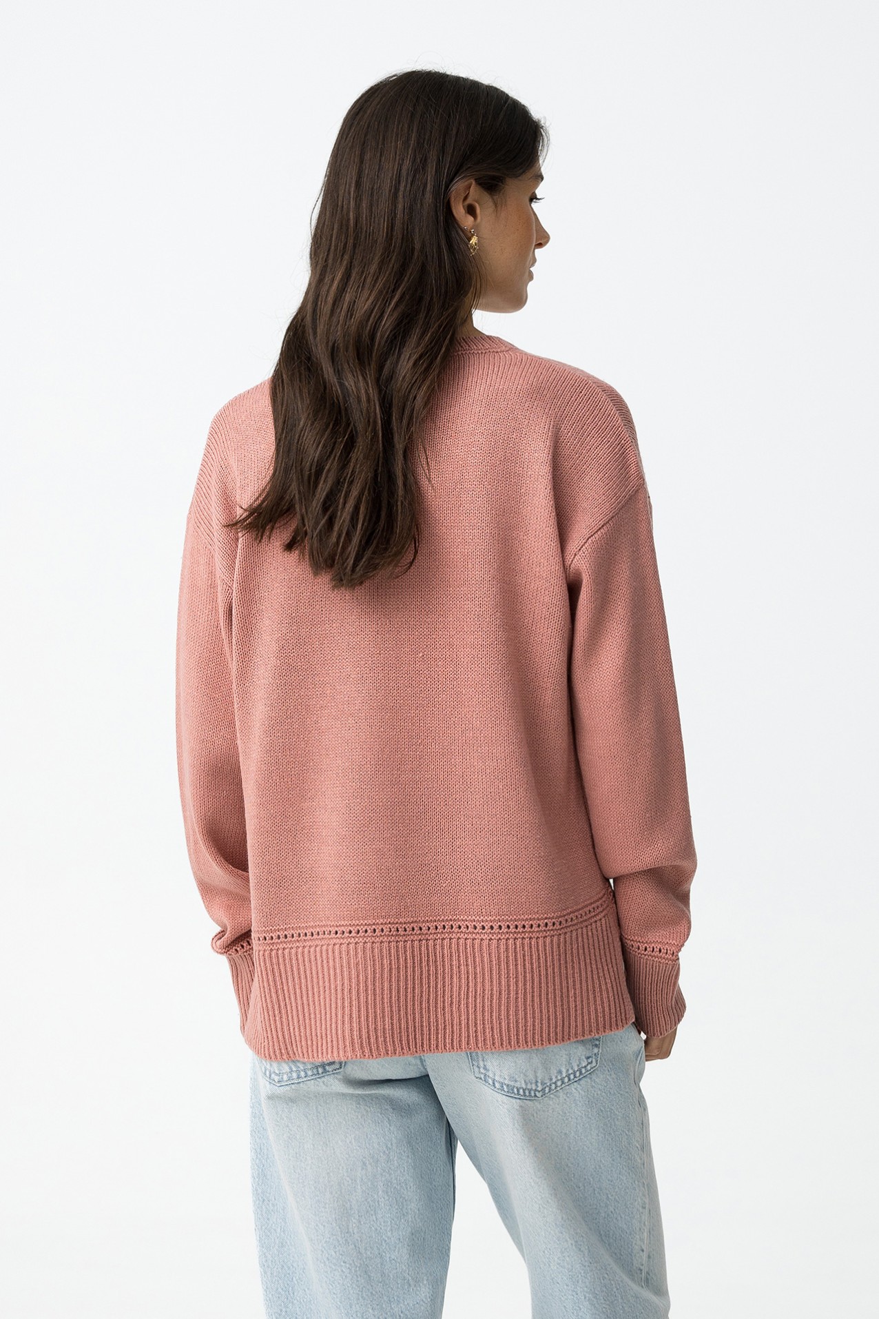 Perforated Detail Sweater