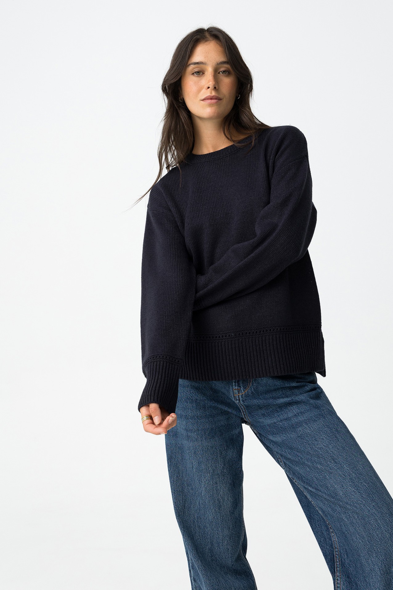 Camisola com Detalhes Perfurados