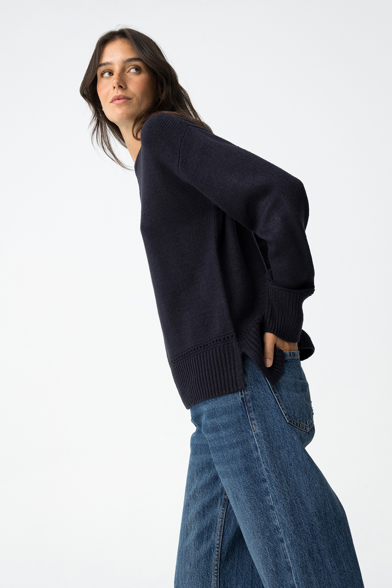 Camisola com Detalhes Perfurados