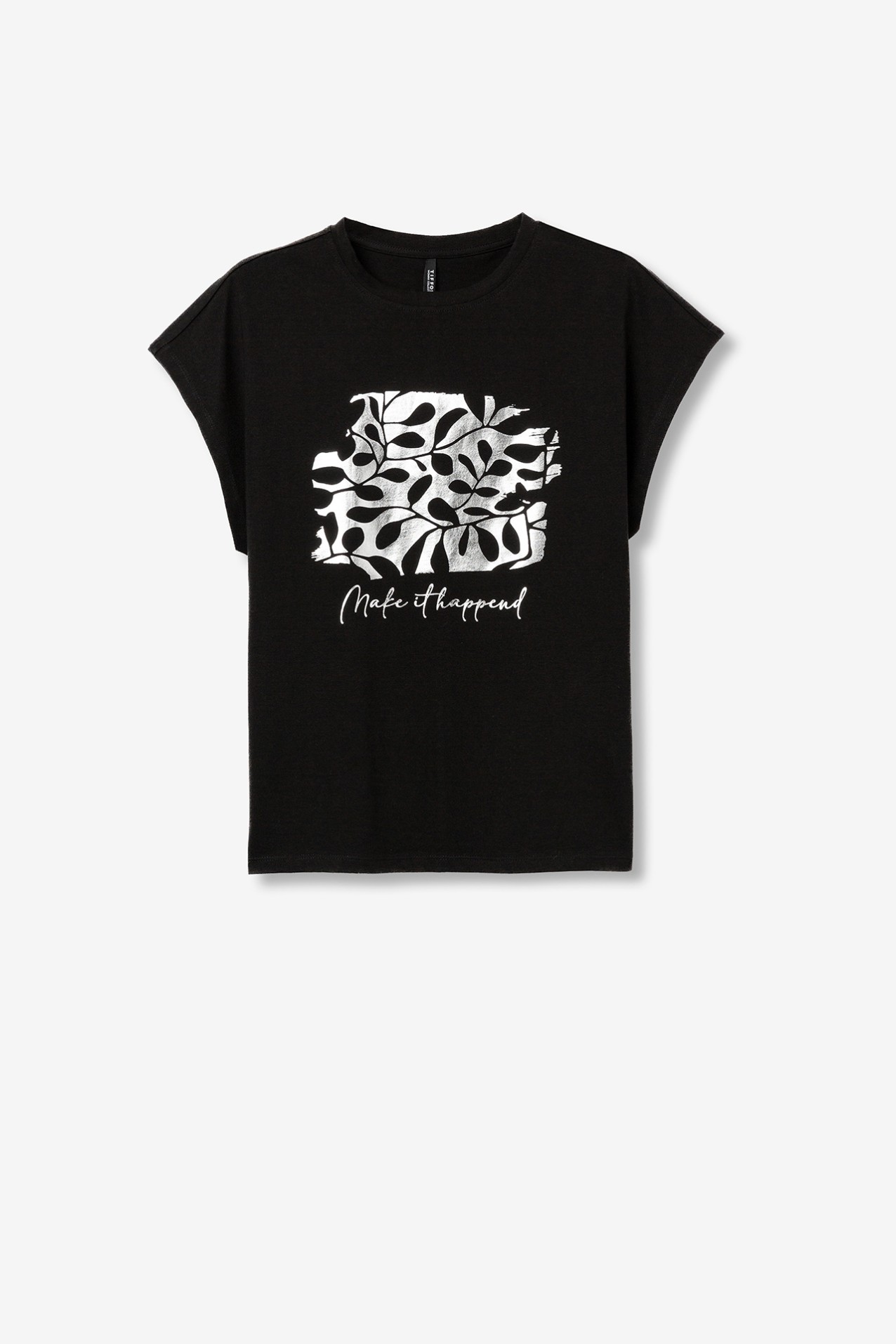 Camiseta con Estampado Metalizado