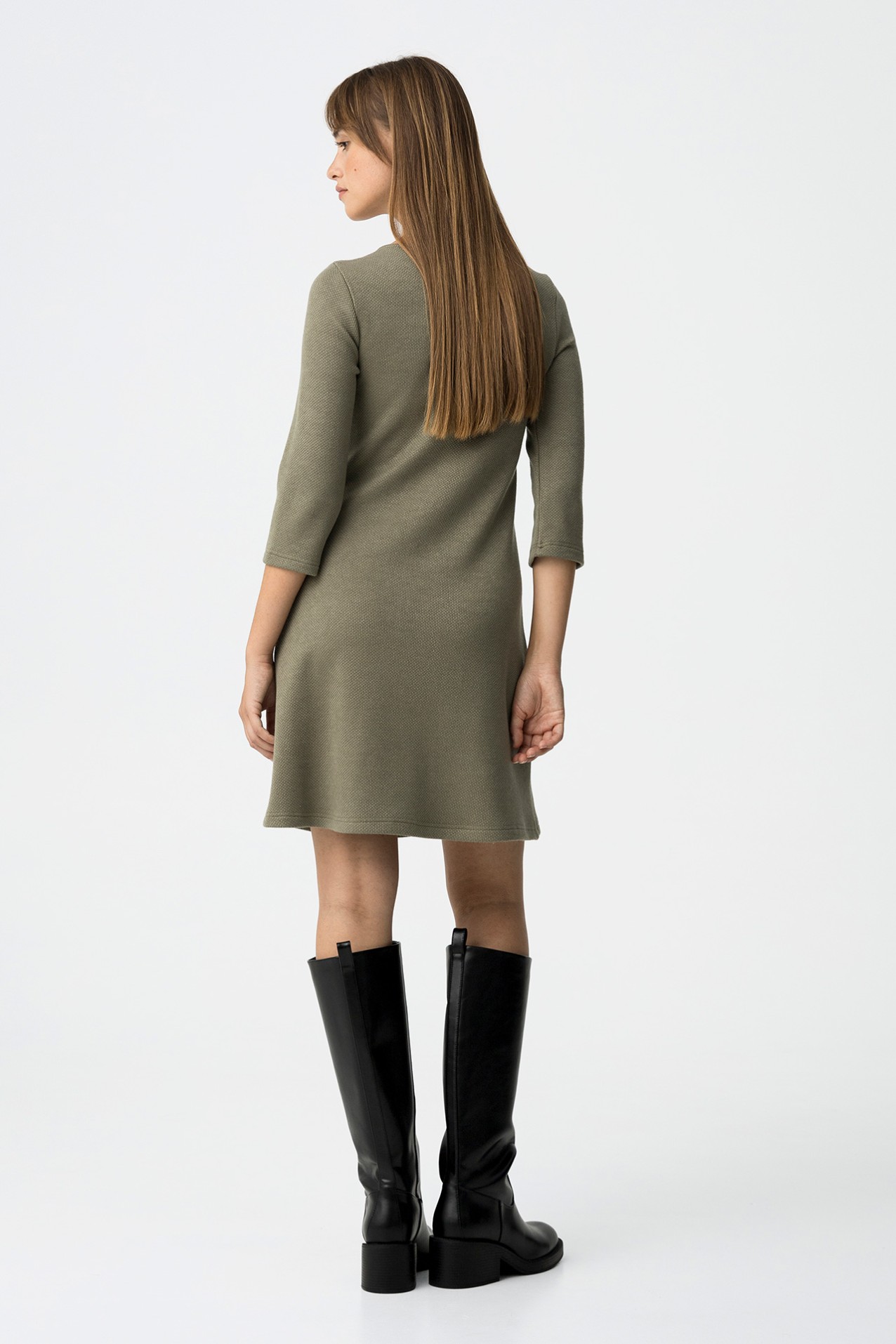 Short Mesh Dress with Decorative Closures