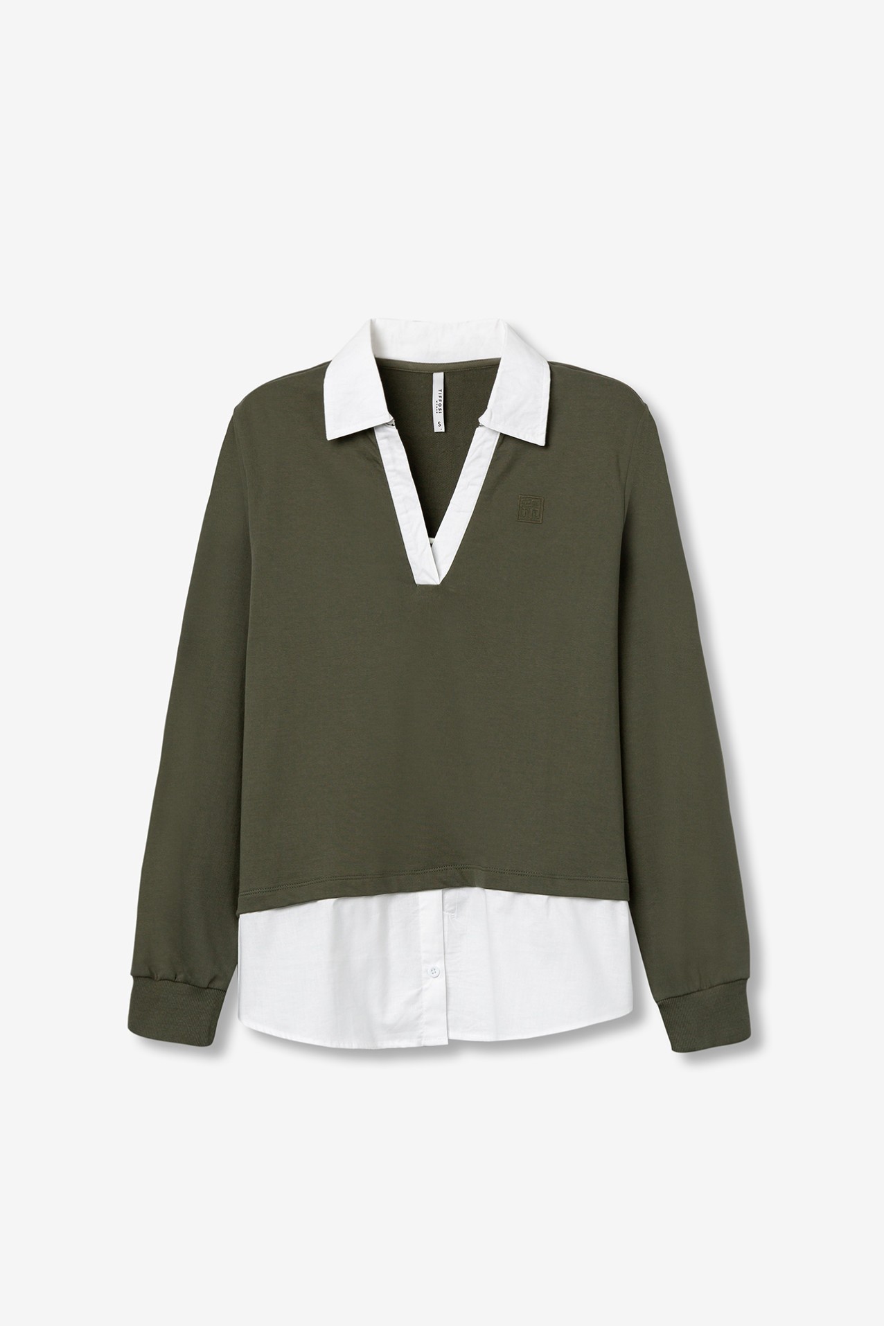 Sweatshirt Combined with Shirt