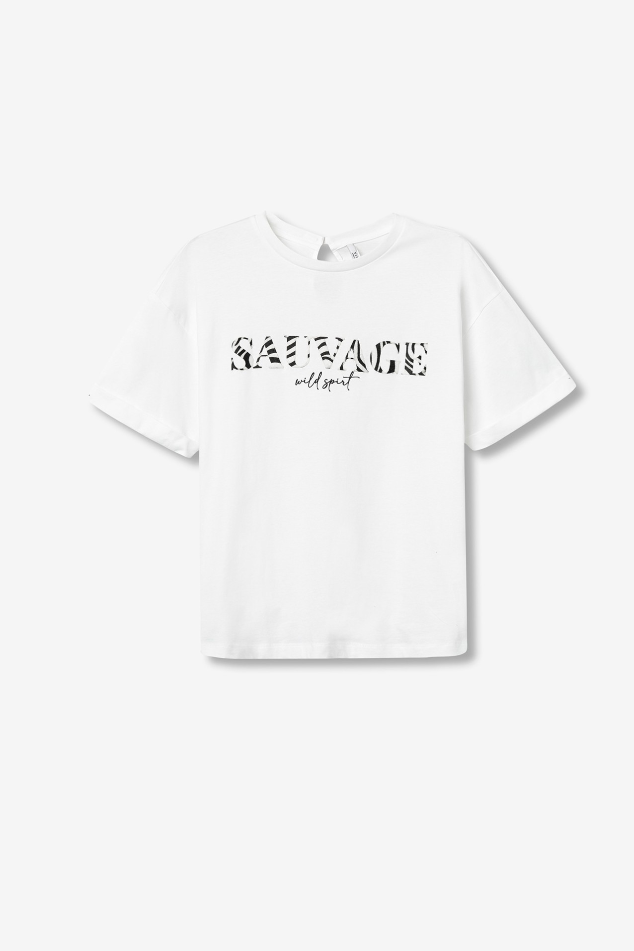 Camiseta Relaxed con Estampado de Cebra