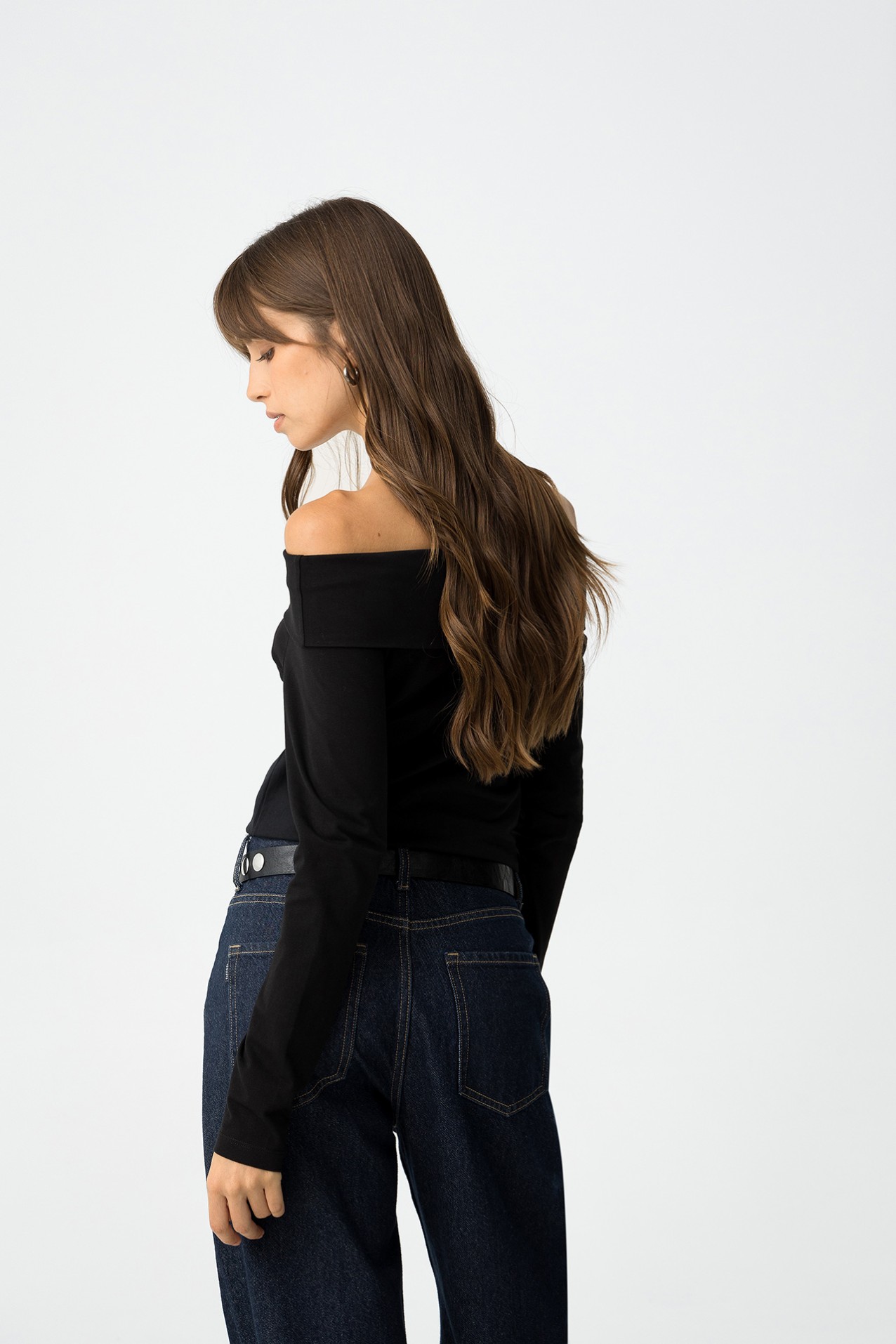 Camiseta Super Slim con Hombros Descubiertos