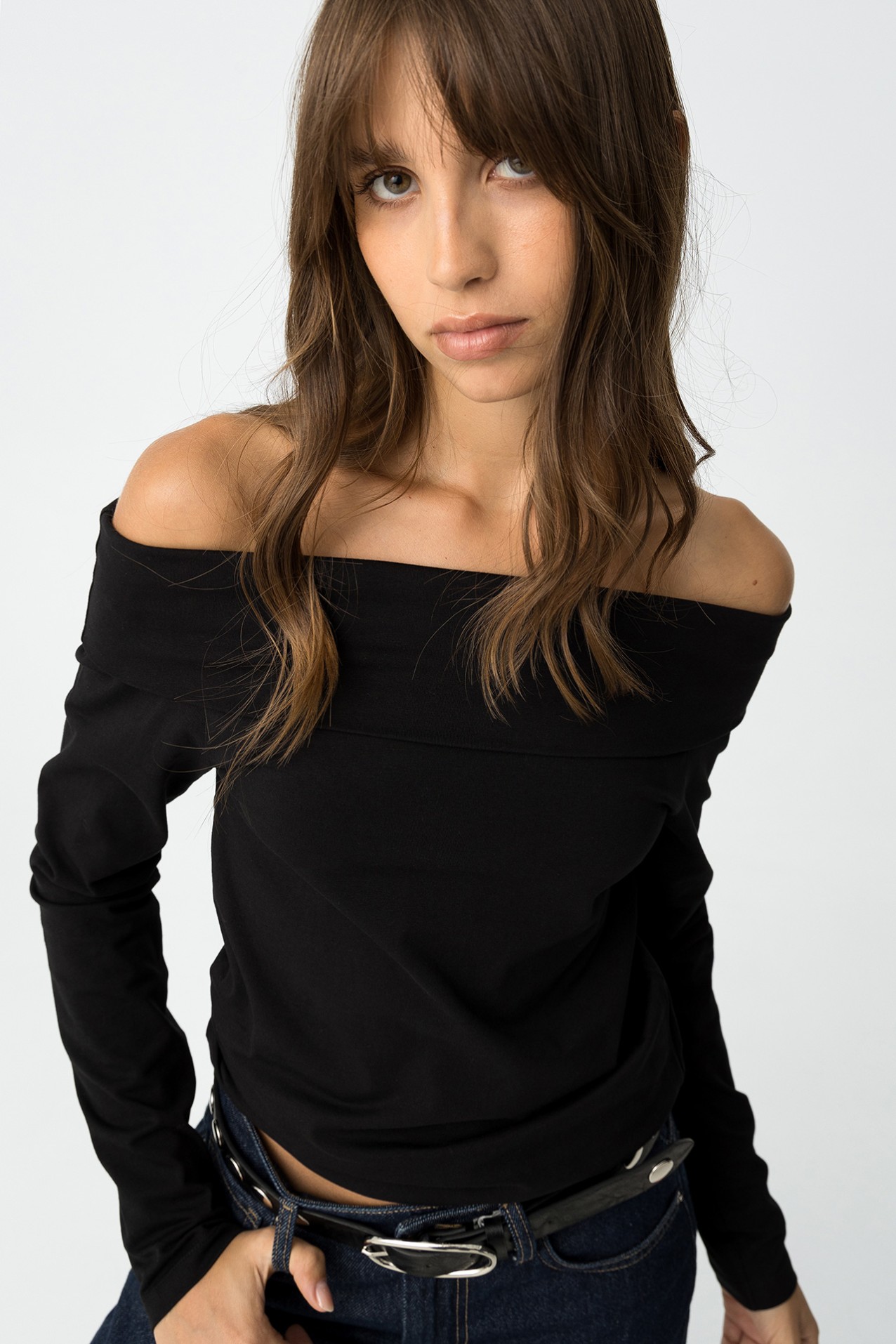 Camiseta Super Slim con Hombros Descubiertos