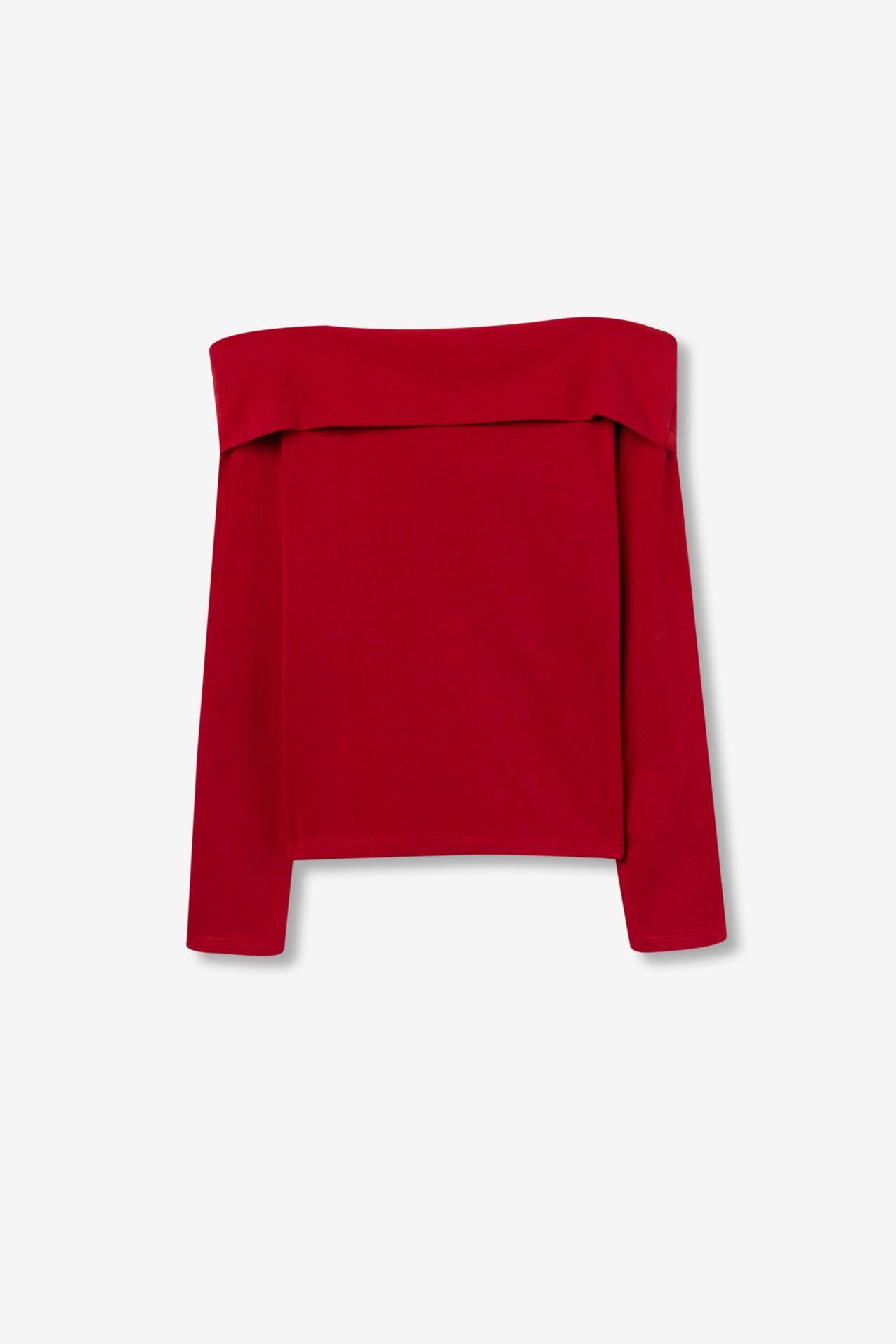 T-Shirt Super Slim com Ombros Descobertos