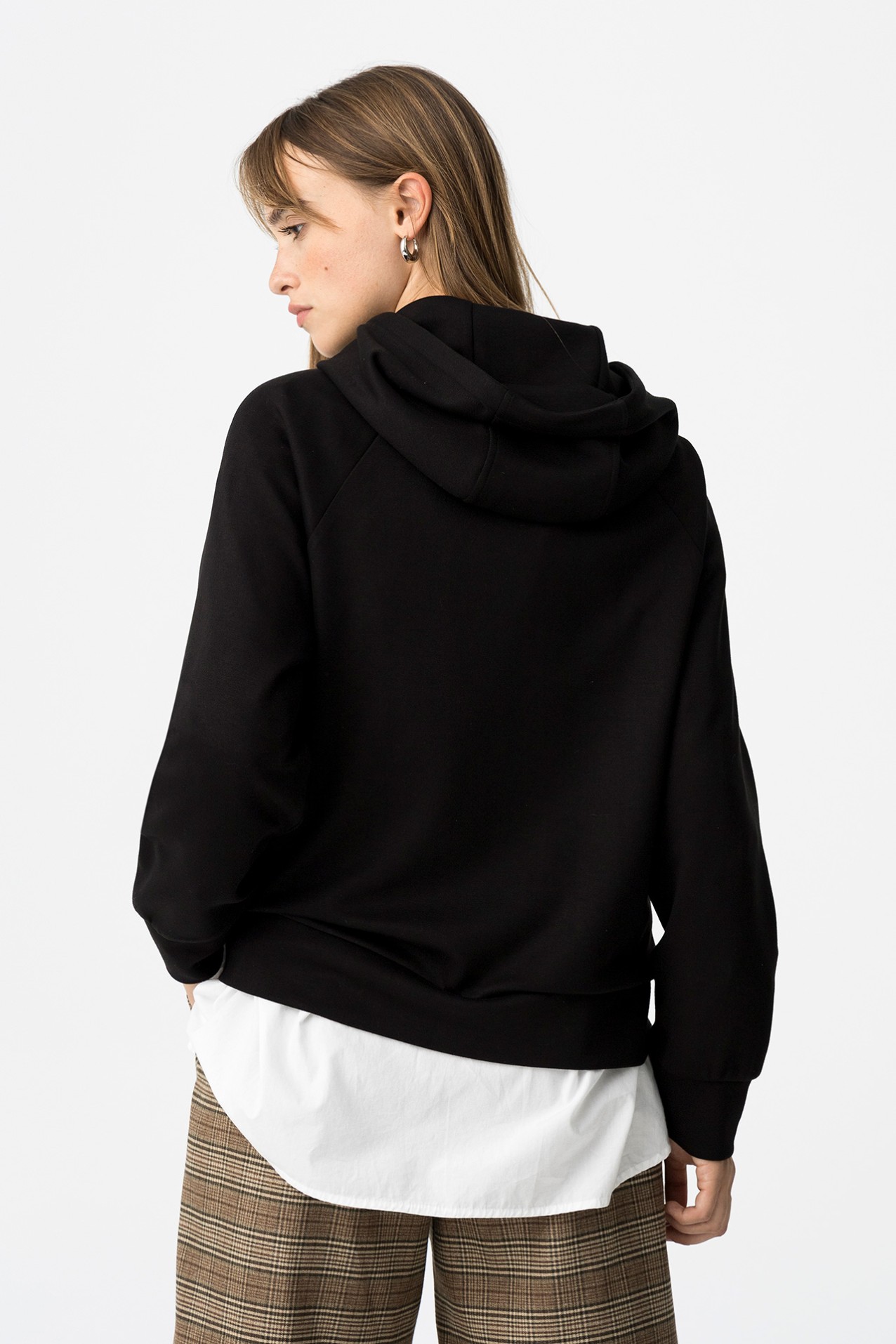 Regular Hoodie with Metal Buttons