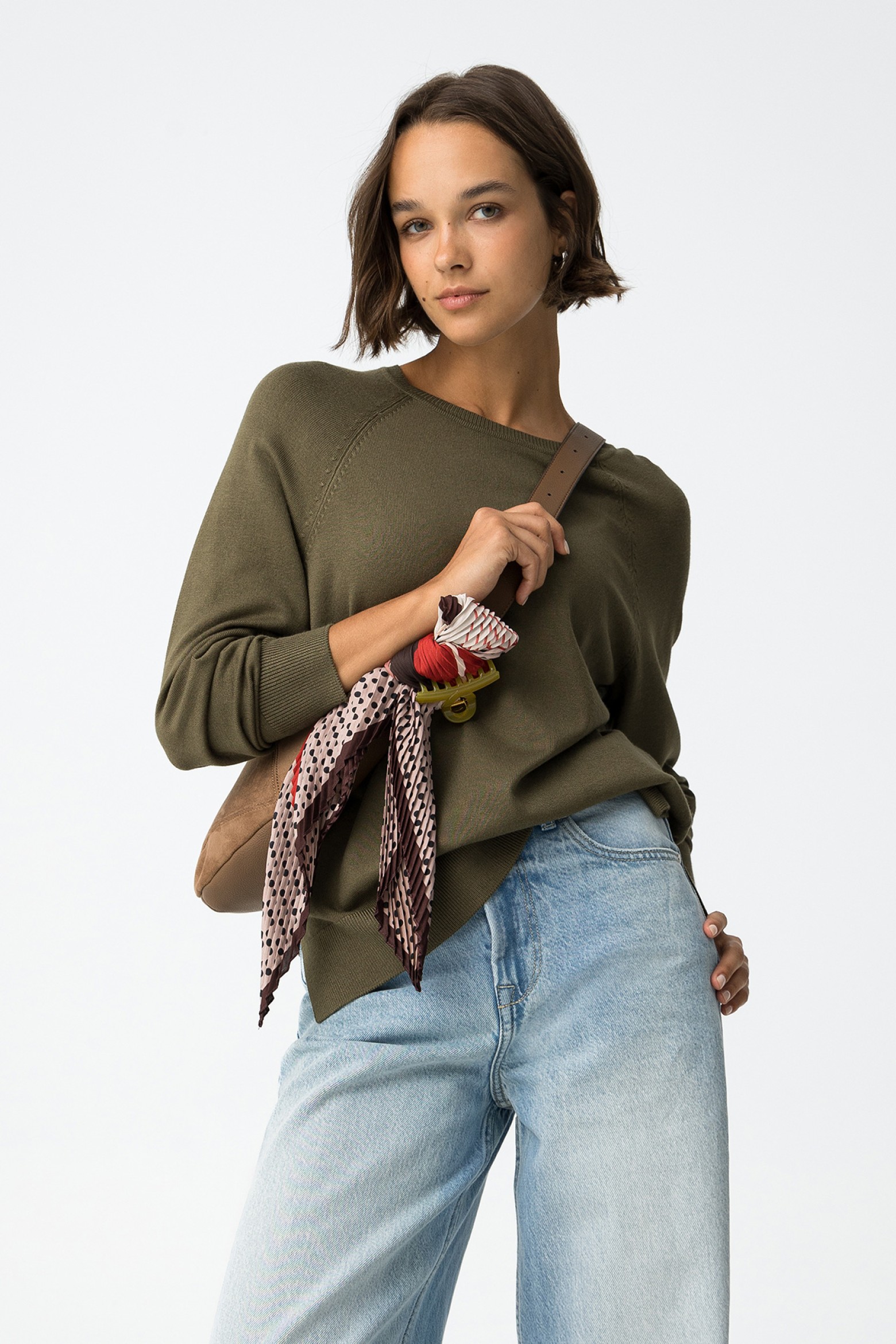 Olive Green Knit Sweater