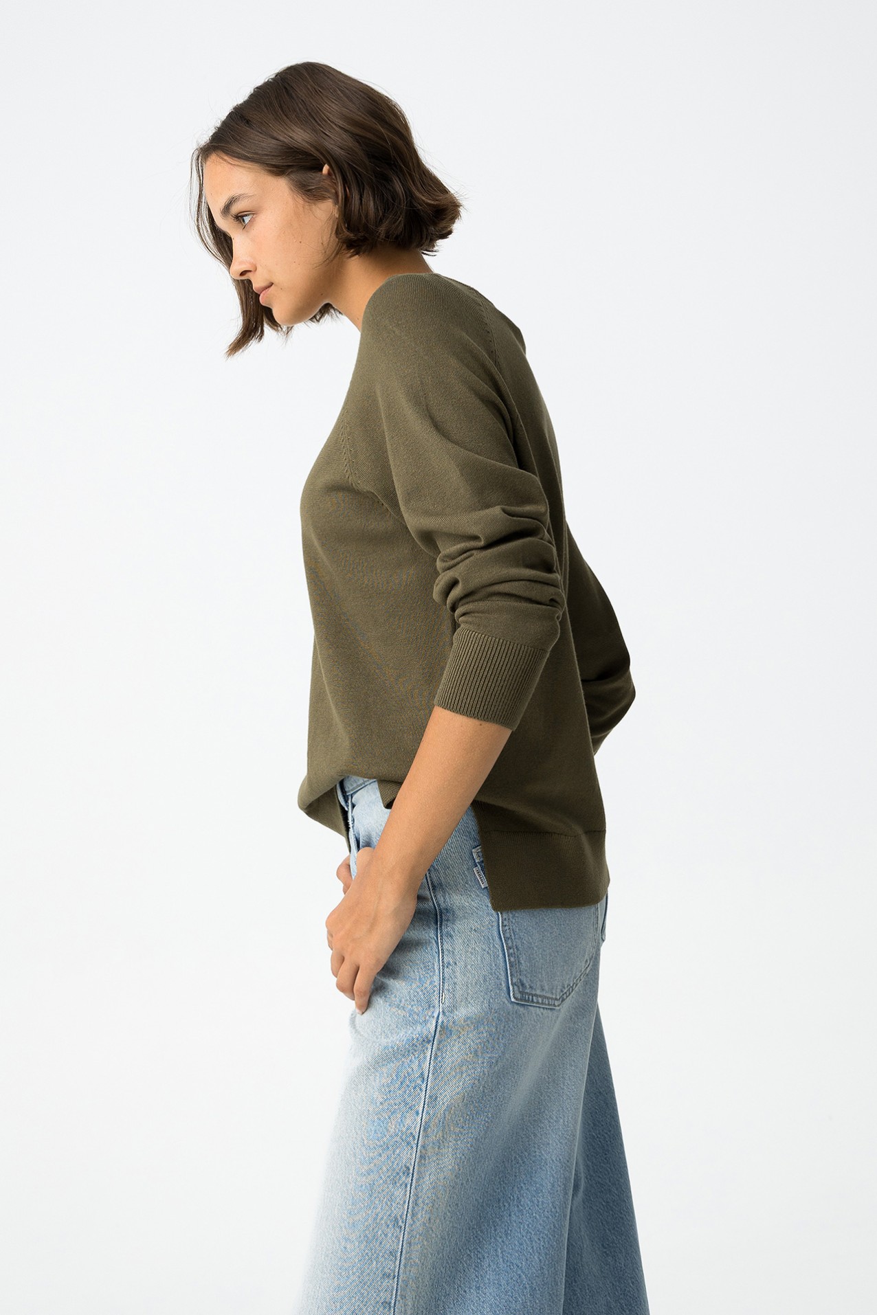 Olive Green Knit Sweater