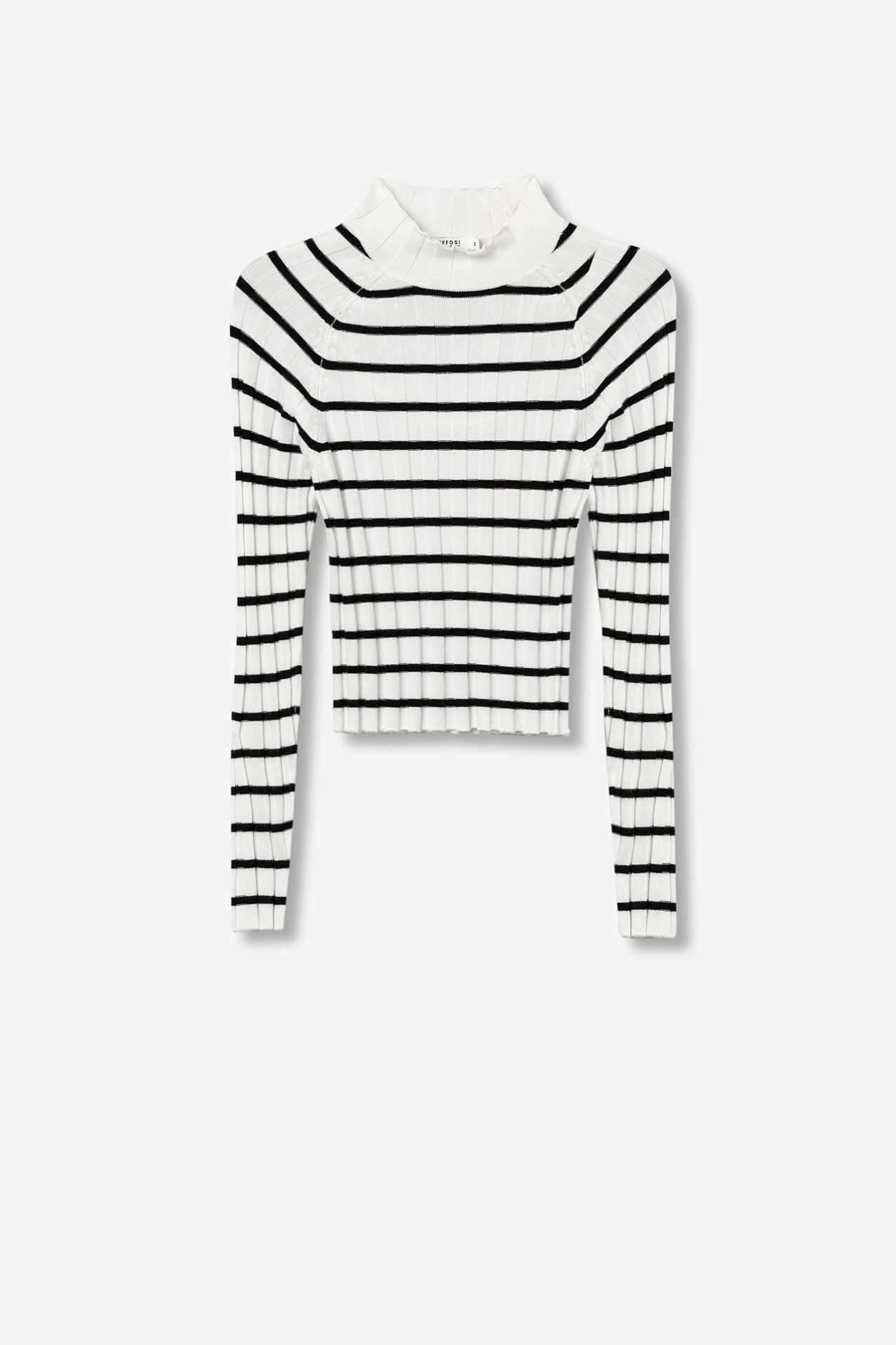 Camisola Slim Malha Canelada s Riscas