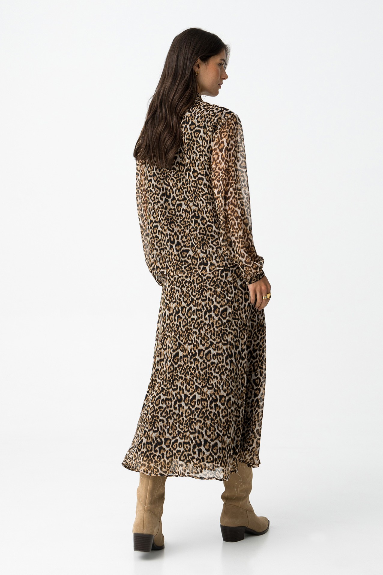 Animal Print Midi Skirt