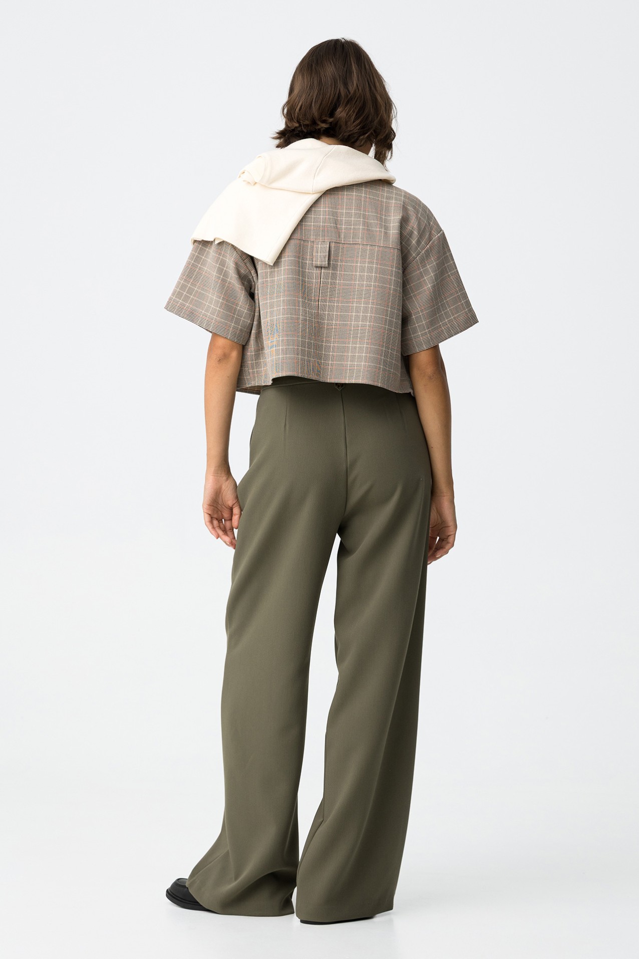 Wide Leg Asymmetric Trousers