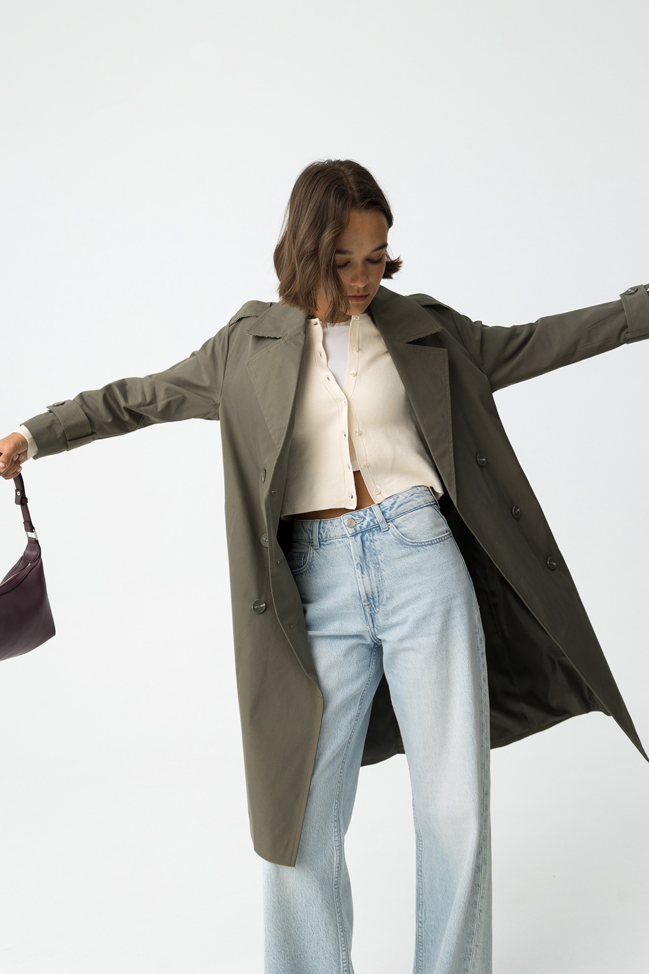 Long Relaxed Fit Trench