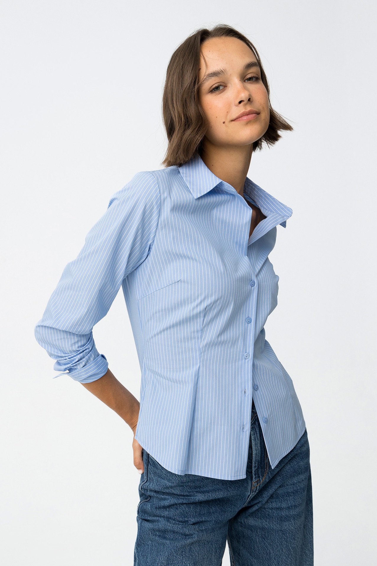 Blue Slim Fit Shirt