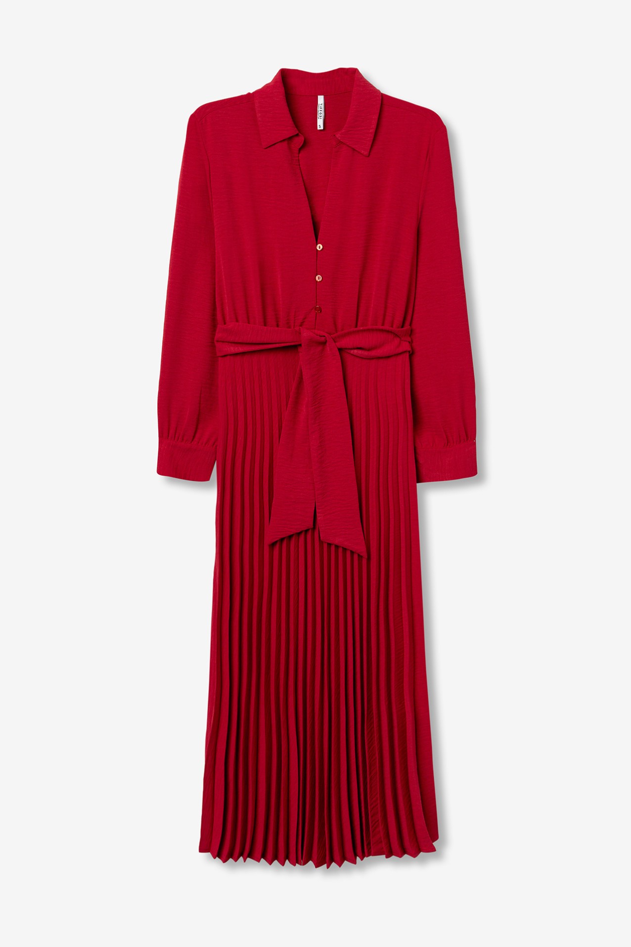 Vestido midi rojo elegante