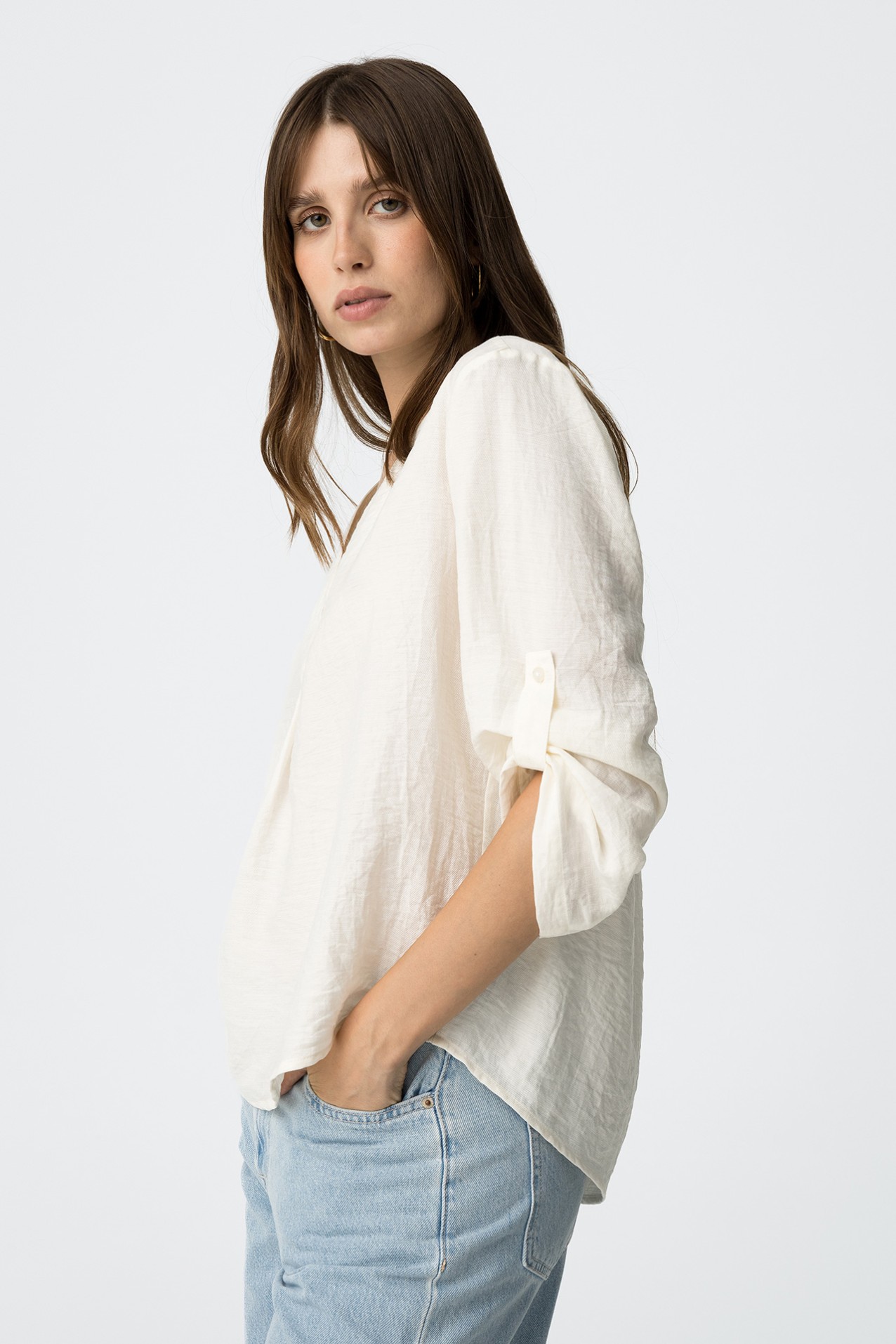 Flowy Linen Blouse