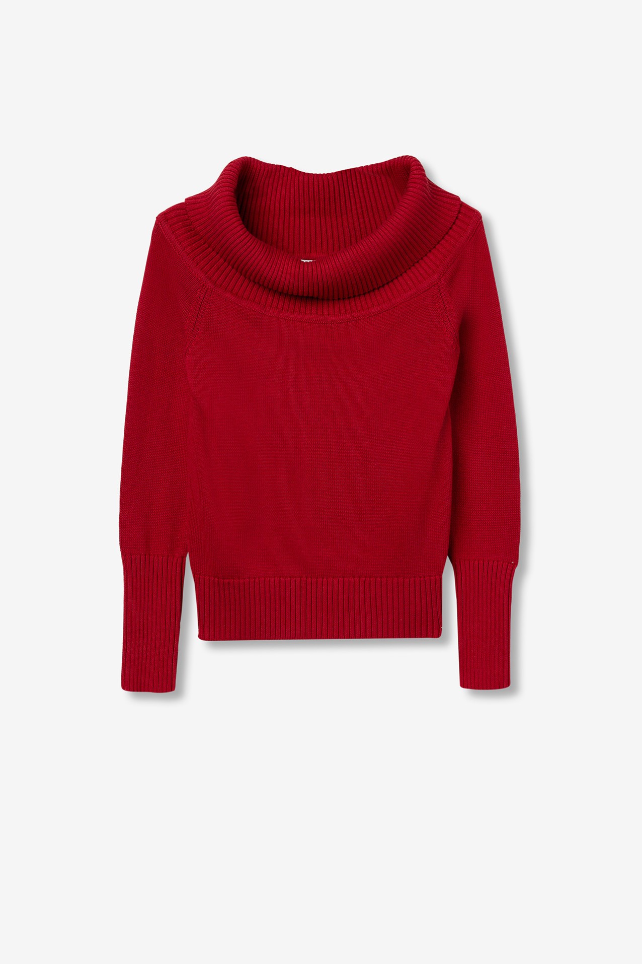 Slim Fit Sweater with Off-Shoulders