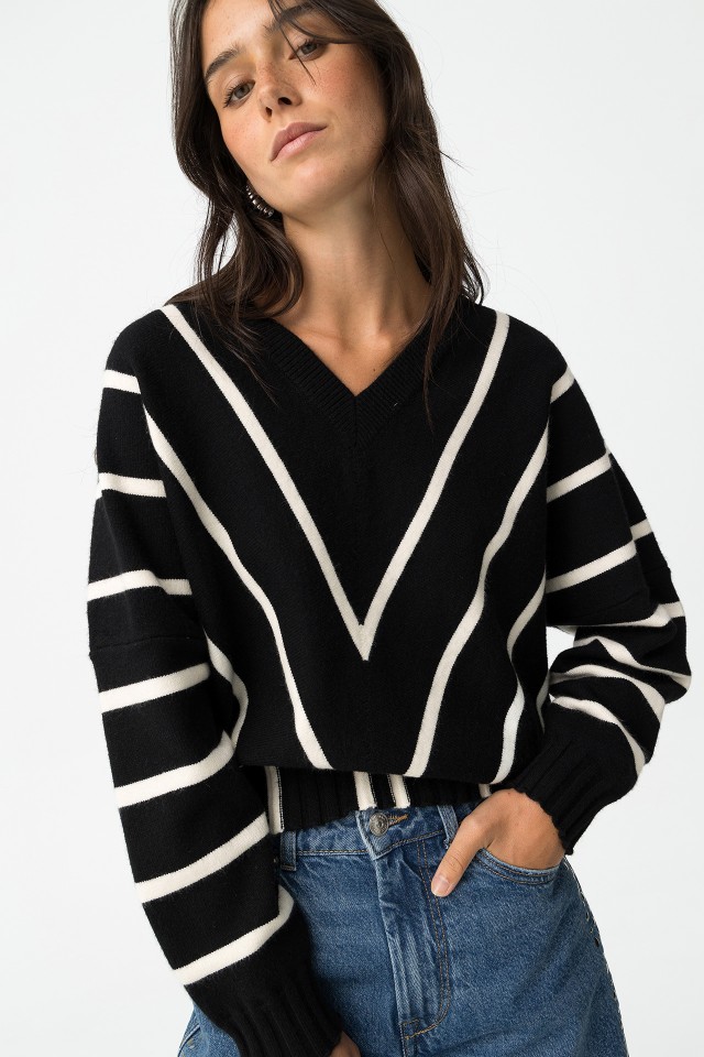 Jersey Oversized con Escote en V