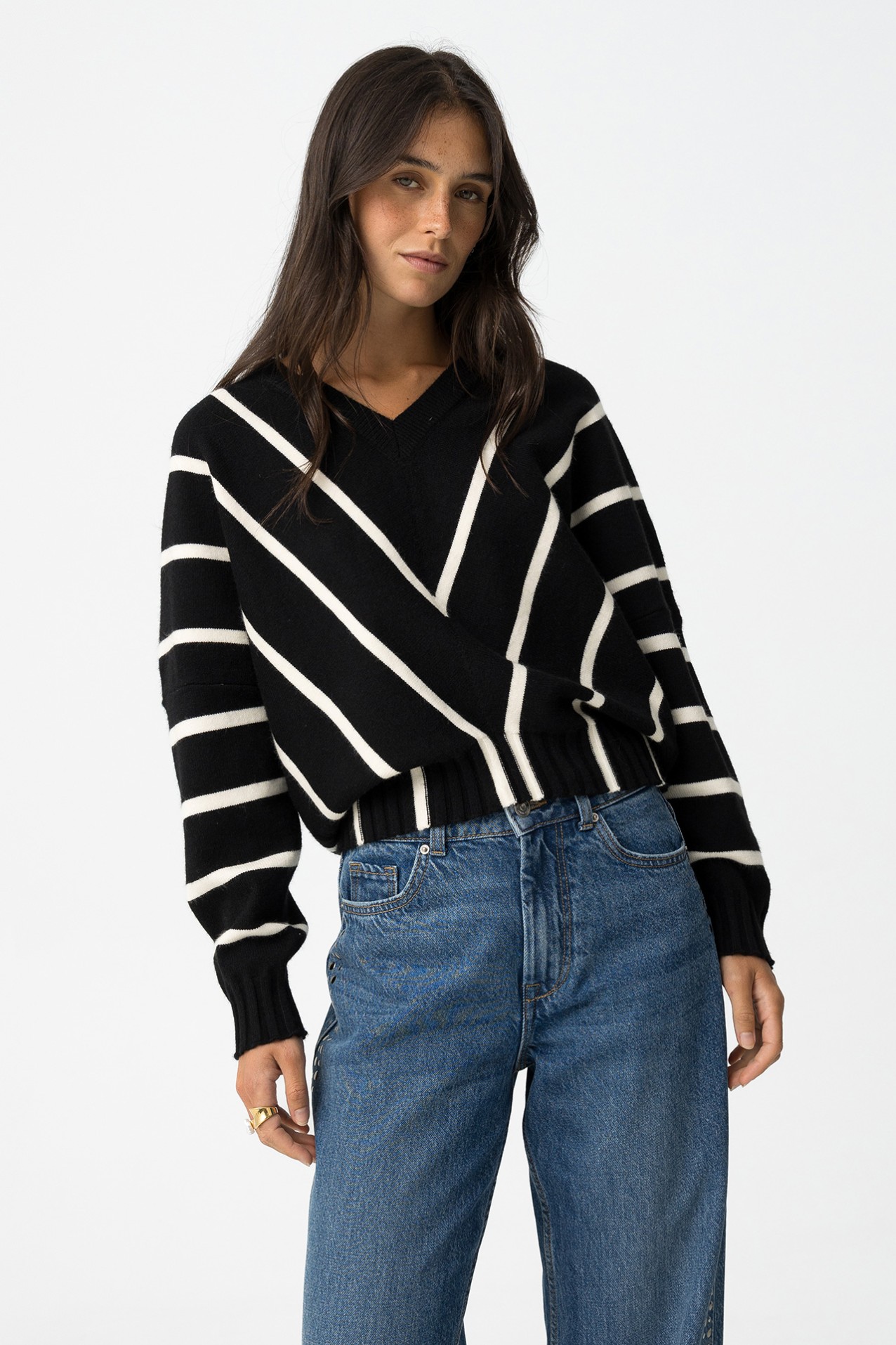 Jersey Oversized con Escote en V