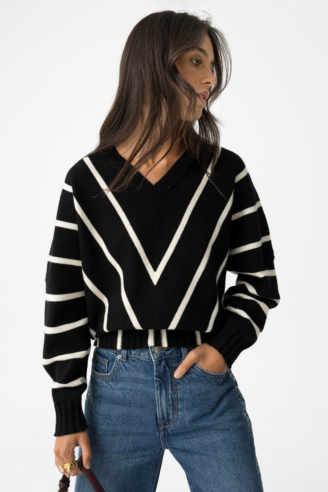 Jersey Oversized con Escote en V