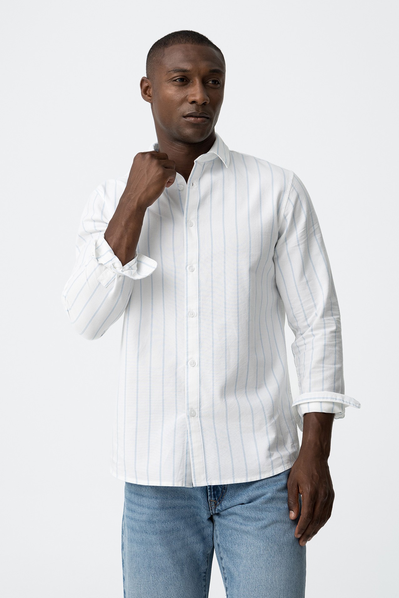 Camisa de Algodo s Riscas