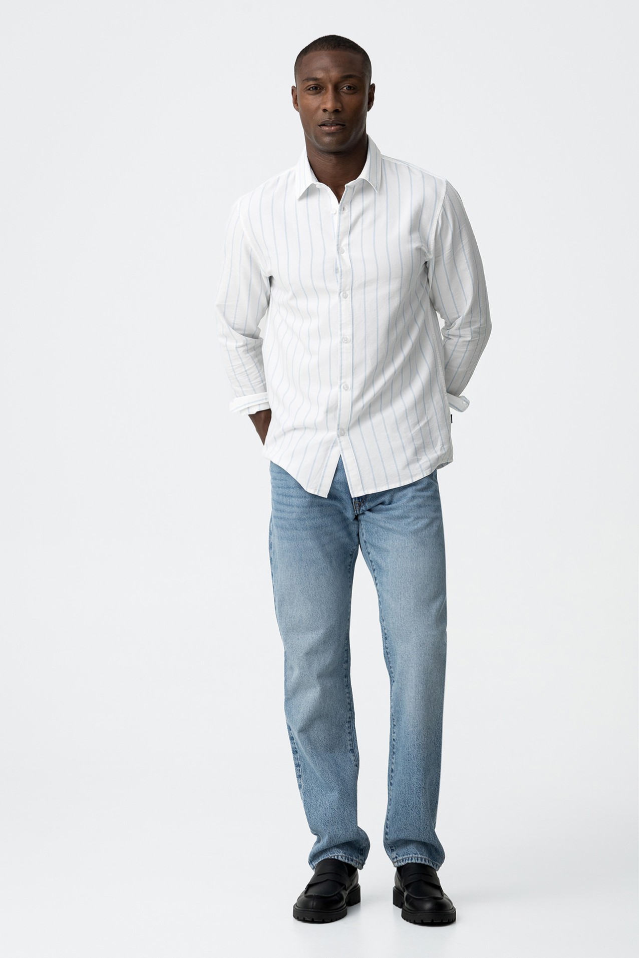 Camisa de Algodo s Riscas