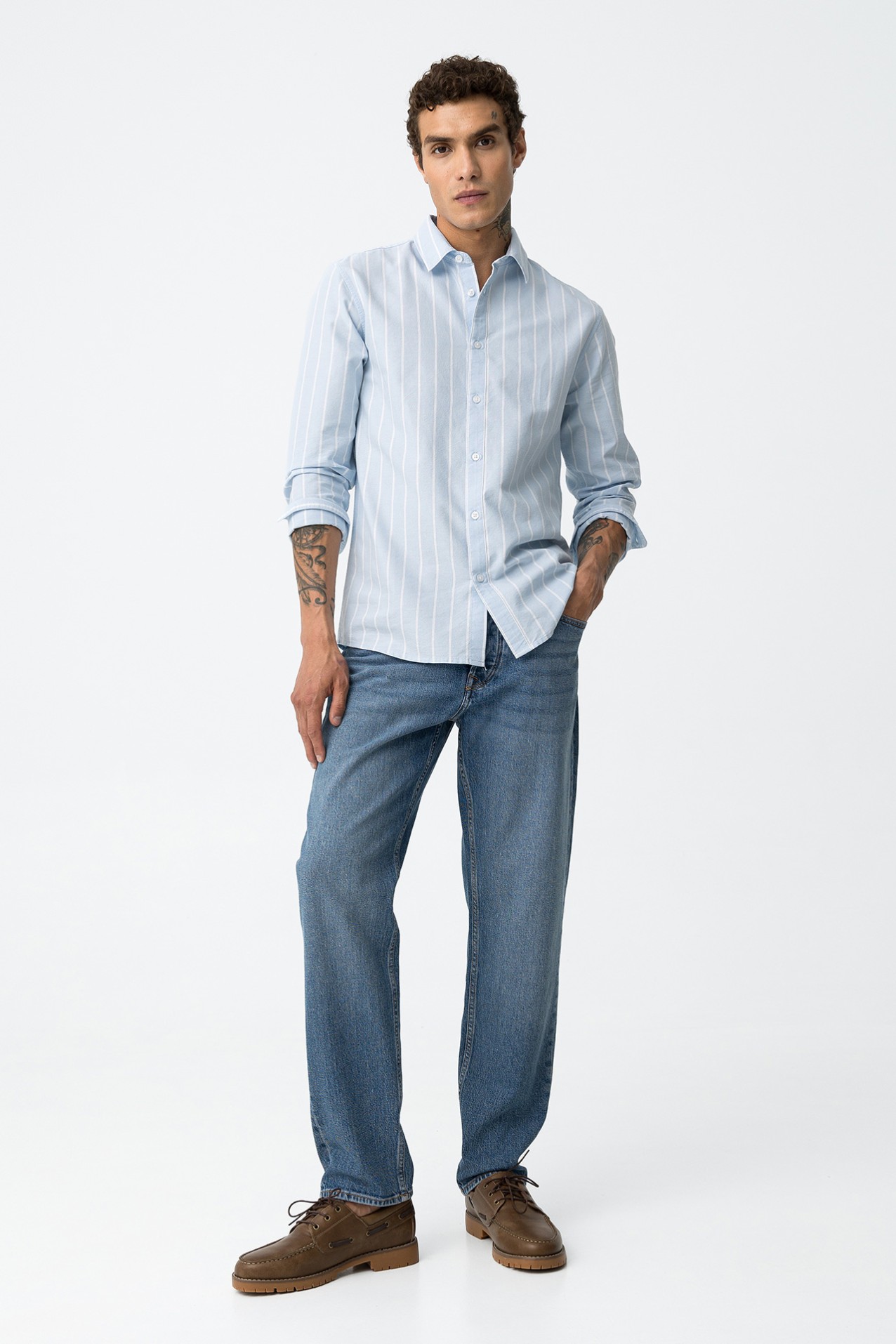 Camisa de Algodo s Riscas