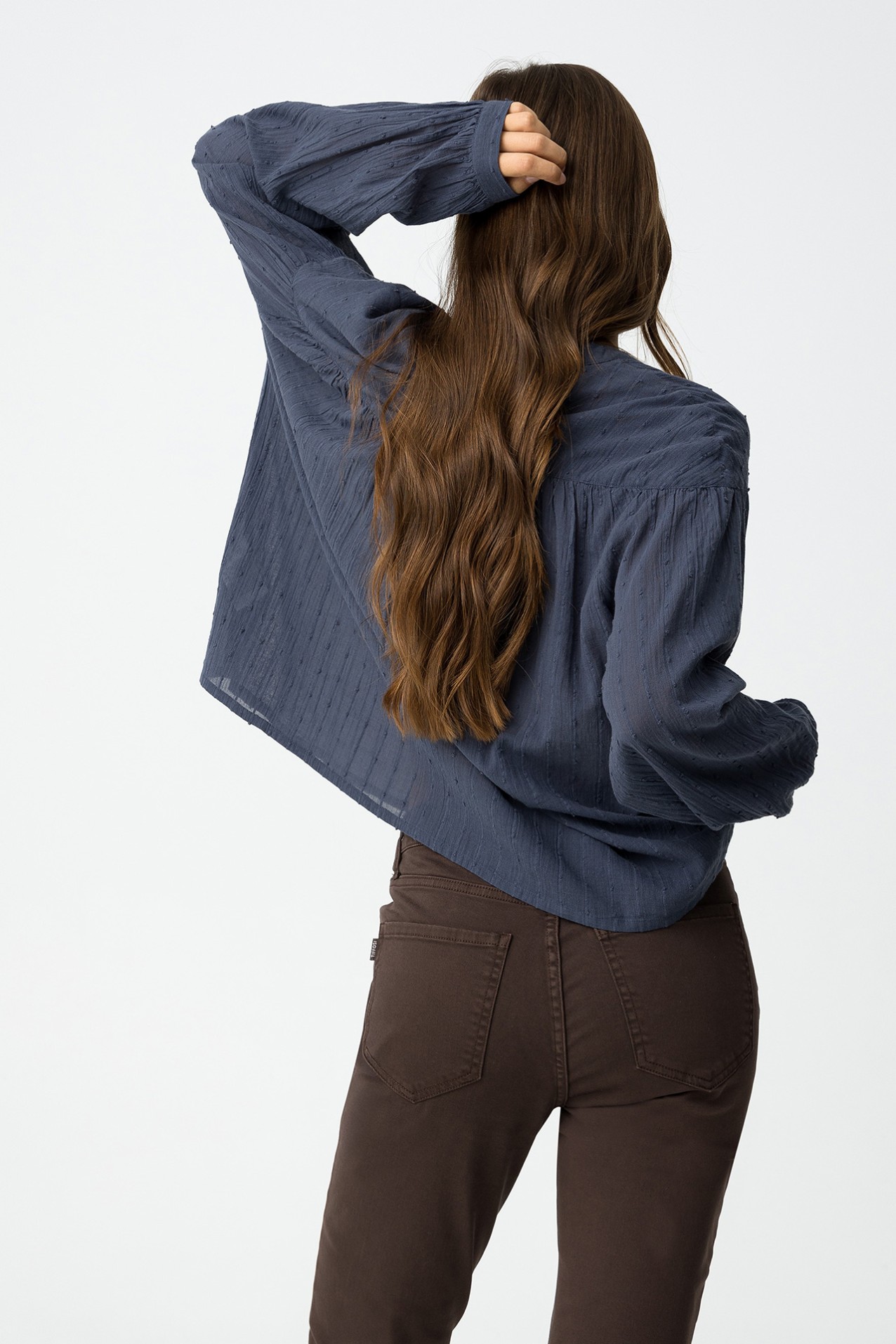 Textured Relaxed Fit Blouse