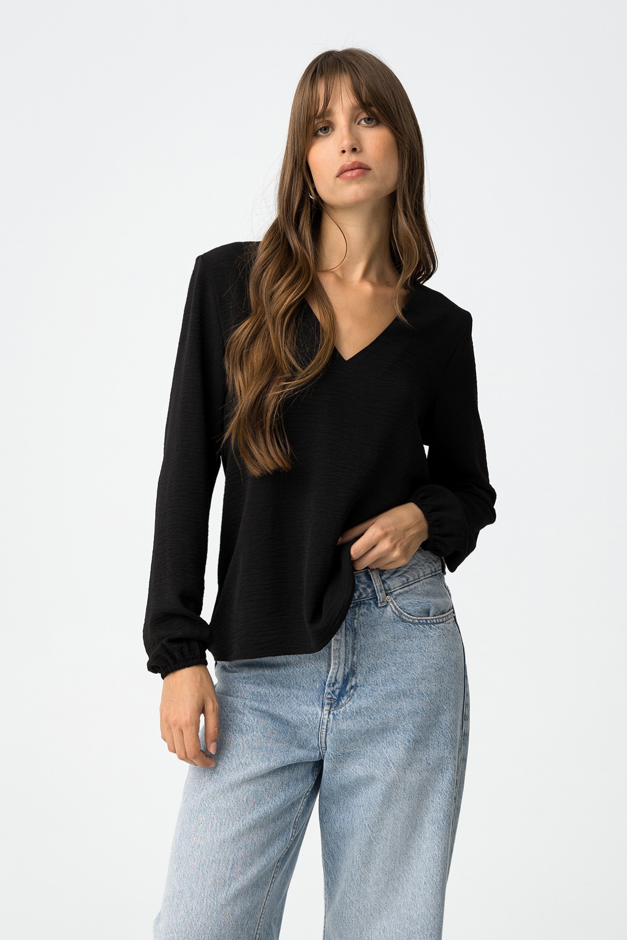 Top with Pleated Back