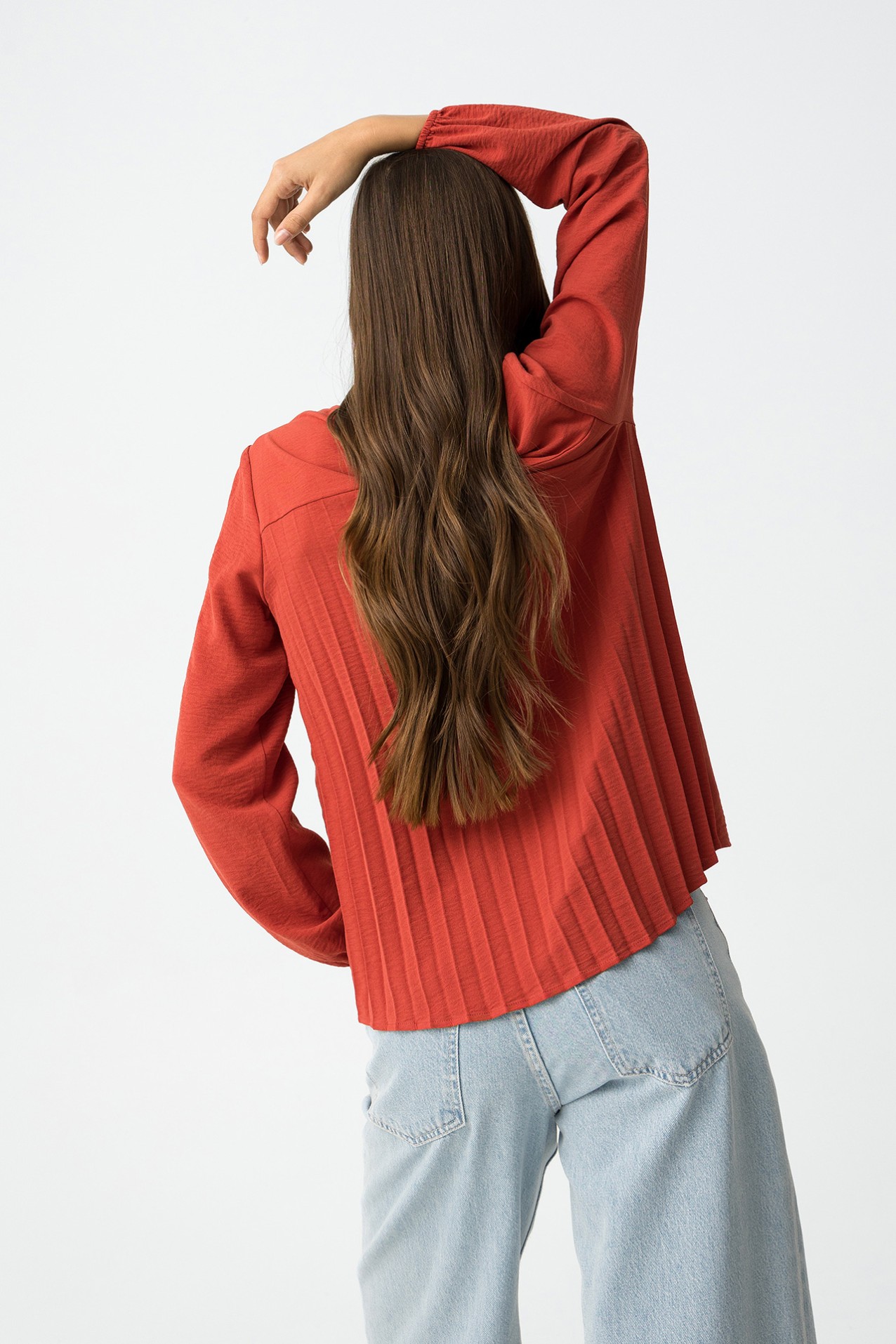 Blouse with Pleated Back