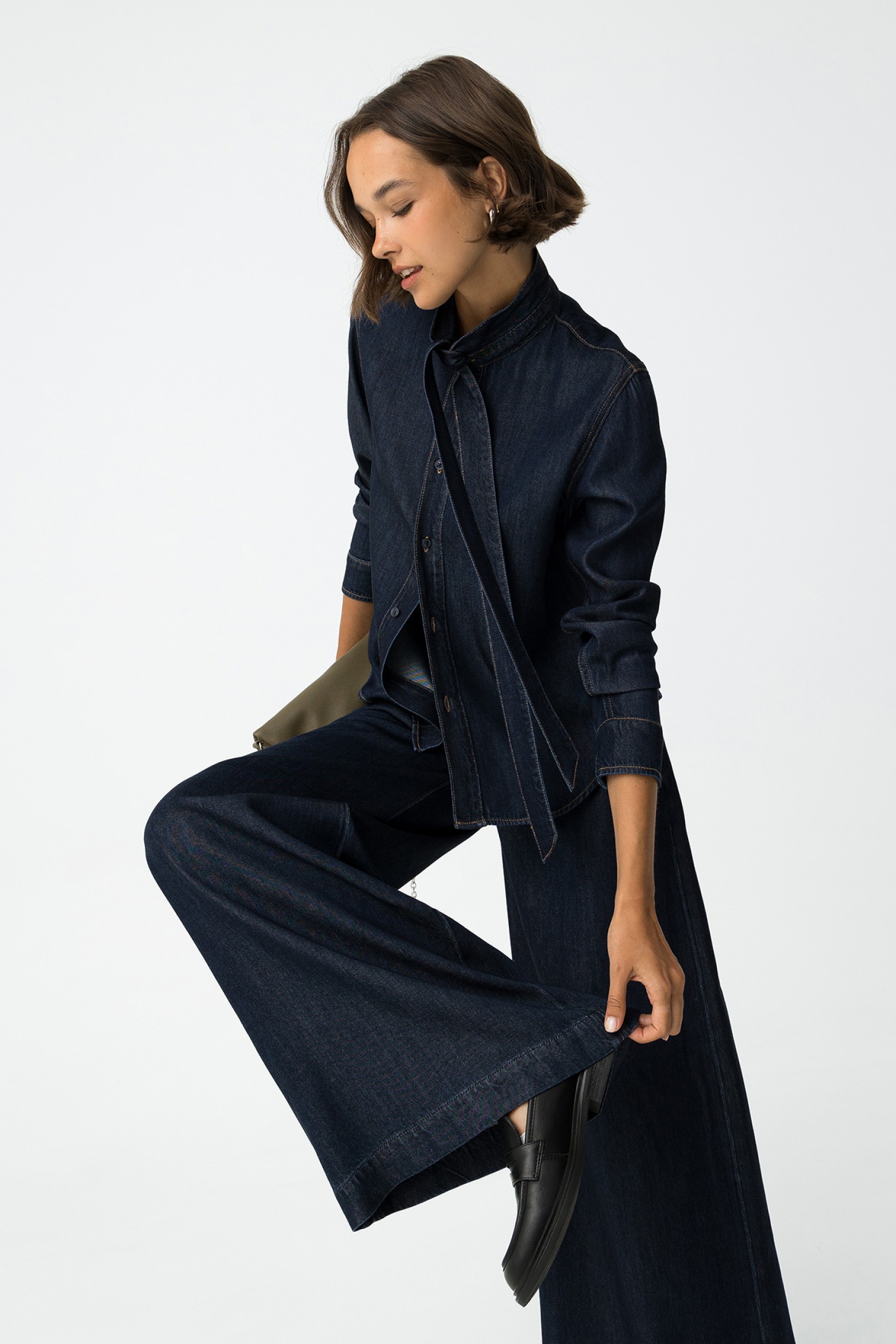 Indigo-Blue Long Sleeve Shirt